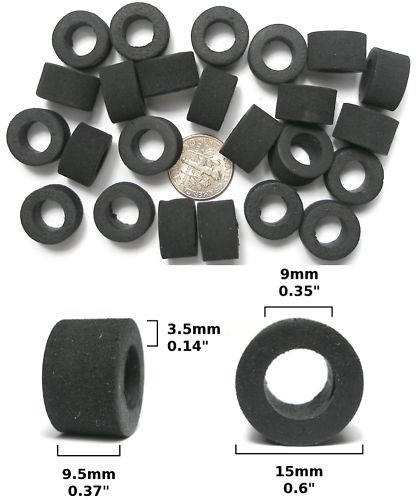 24pc 12pr Aurora AFX 4-Gear Specialty MT HO Slot Car LARGE DRAG TIRES #8742 +AW