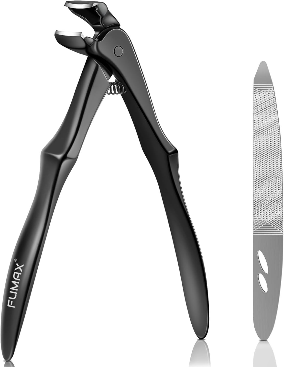 Heavy Duty Nail Clippers Wide Jaw Long Handle Black
