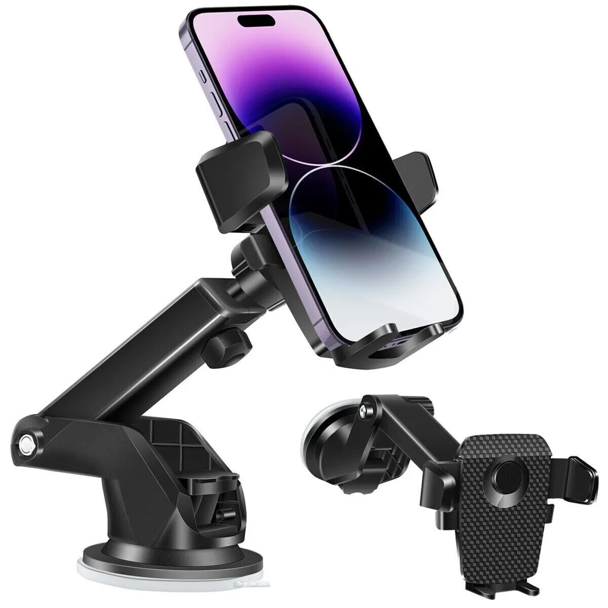 Car Phone Holder Dashboard Windshield Phone Mount Universal for iPhone Samsung