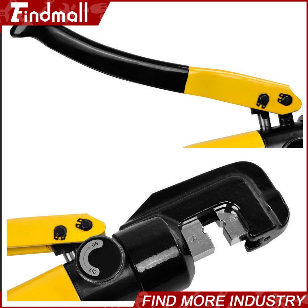 Findmall 10T Hydraulic Wire Battery Cable Lug Terminal Crimping Tool W/ Case