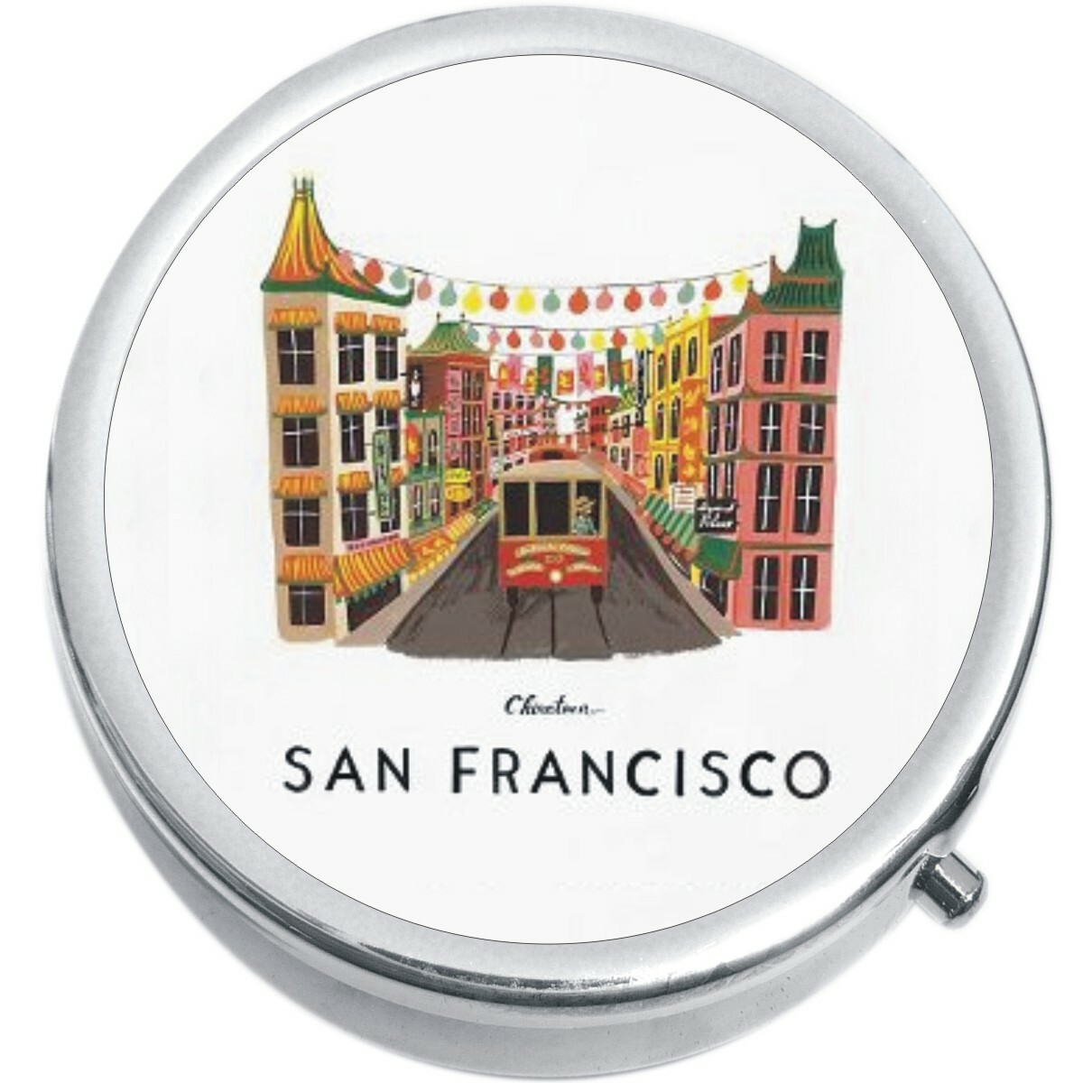 San Francisco Cable Car Medicine Vitamin Pill Box