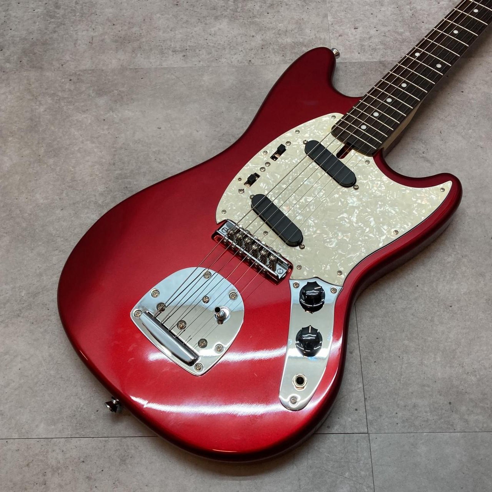 K-ON! KMG-AZUSA Used Nato Body Rosewood Fingerboard Candy Apple Red w/Soft Case