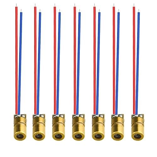 40x Red Laser Diode Module 650nm 5V 5mW 3V 5mW Dot 6mm Copper Plastic Leads