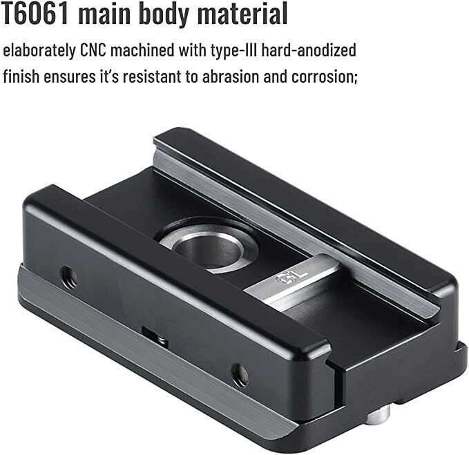 NP-60 60mm Picatinny Nato Arca Swiss Adapter Clamp for Rifle Tripod Mount