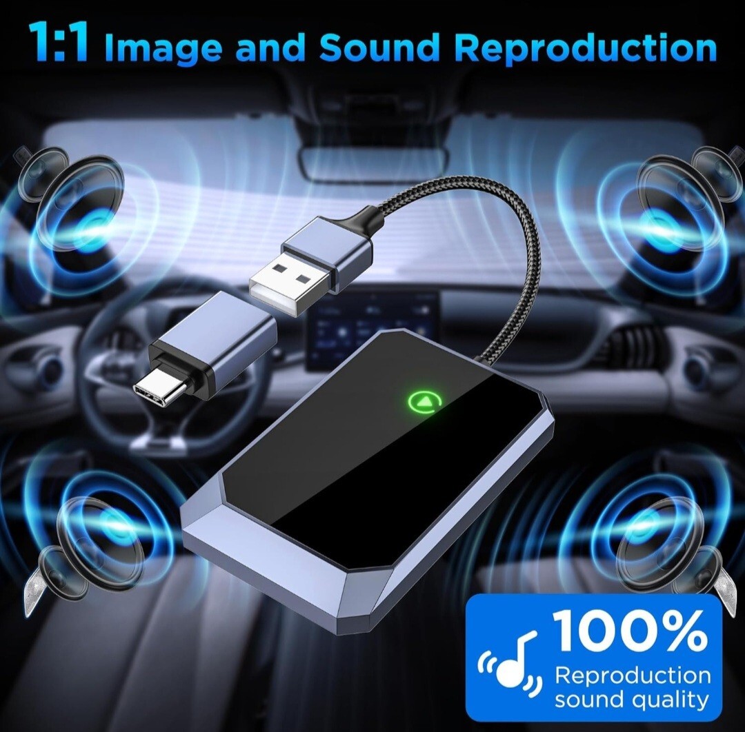 Wireless Carplay Adapter, Converts Wired to carplay adapter for...