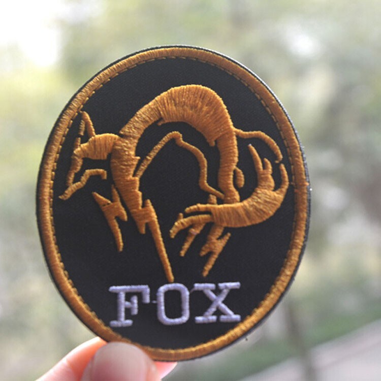 2Pcs FOXHOUND Metal Gear Solid Cosplay Snake Big Boss Hook Loop Patch Badge