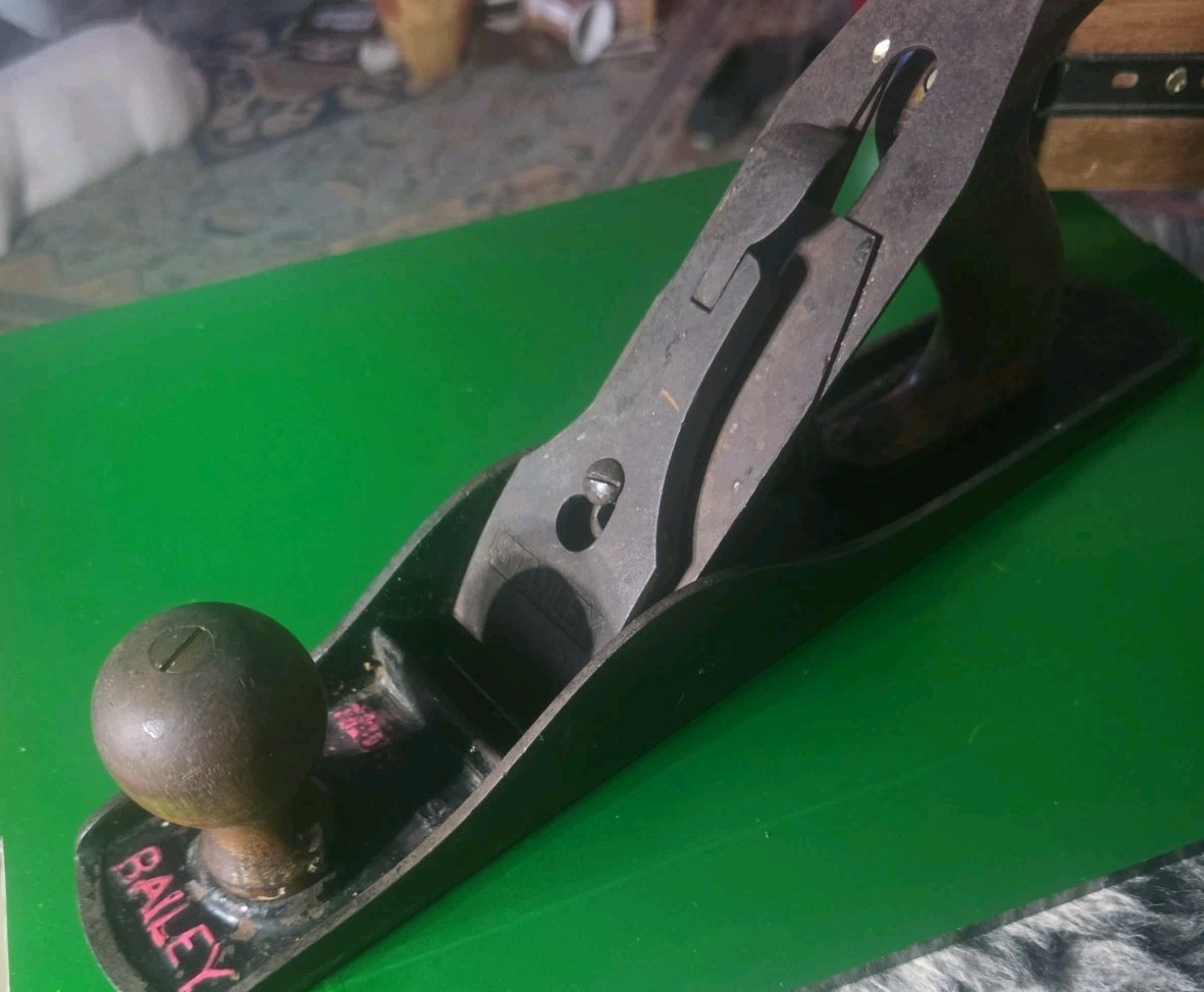 Vintage Stanley Bailey No. 5 Jack Plane 14in Smooth Bottom Made In USA Hand Tool