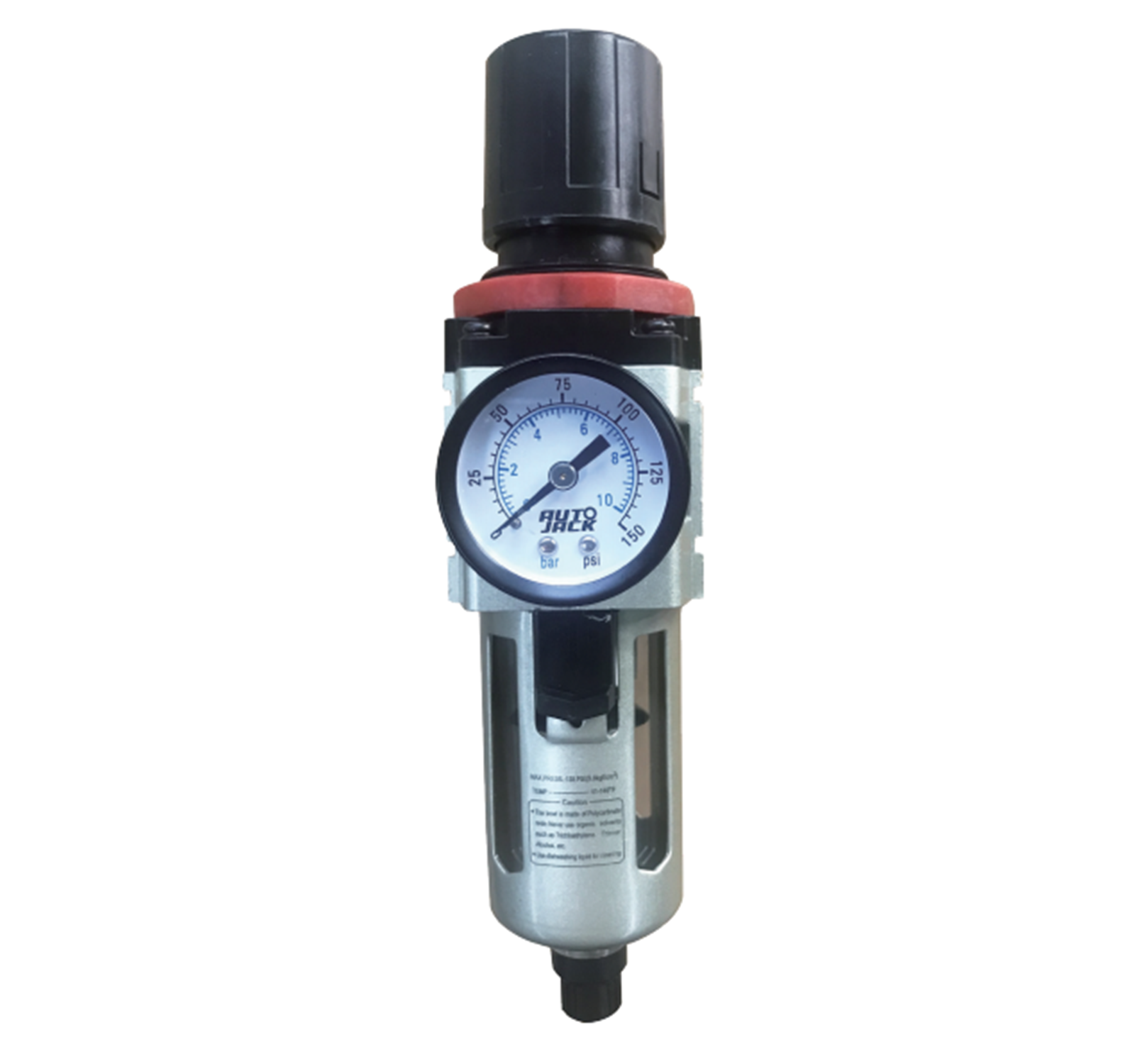 Autojack Air Filter Regulator 3/8" Dial Pressure Gauge Automatic Drain BSP Port