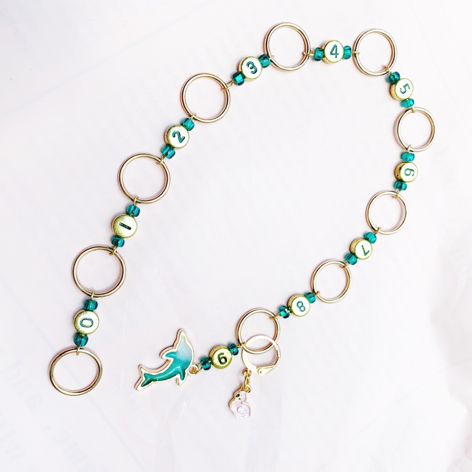 Dolphin chain row counter for knitting
