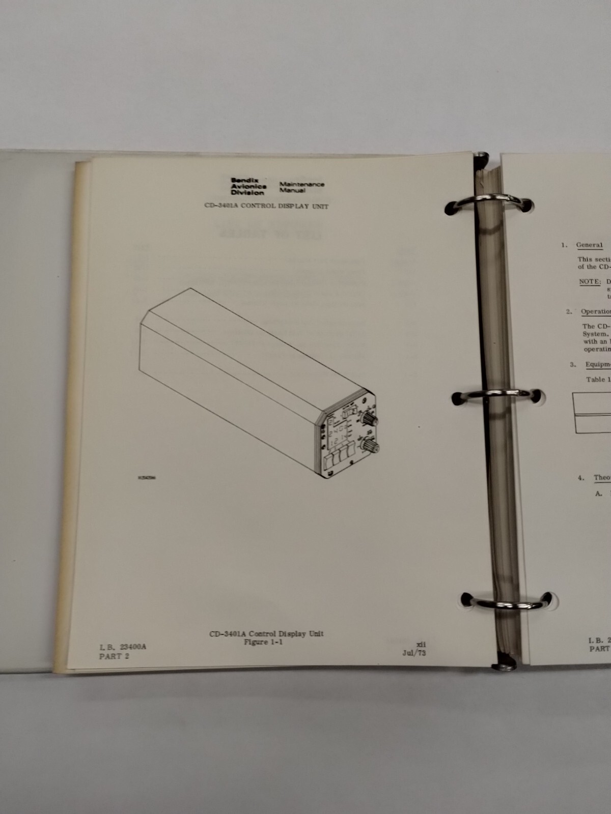 Bendix RNS-3400 Area Navigation System Maintenance Manual July 1973-Original