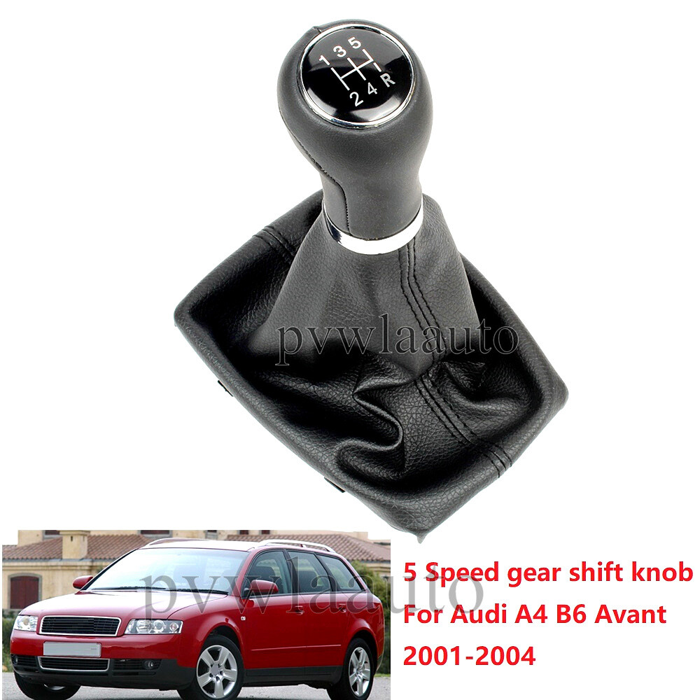 For Audi A4 B6 Avant 2001 2002 2003 2004 5 Speed Gear Stick Shift Knob With Boot