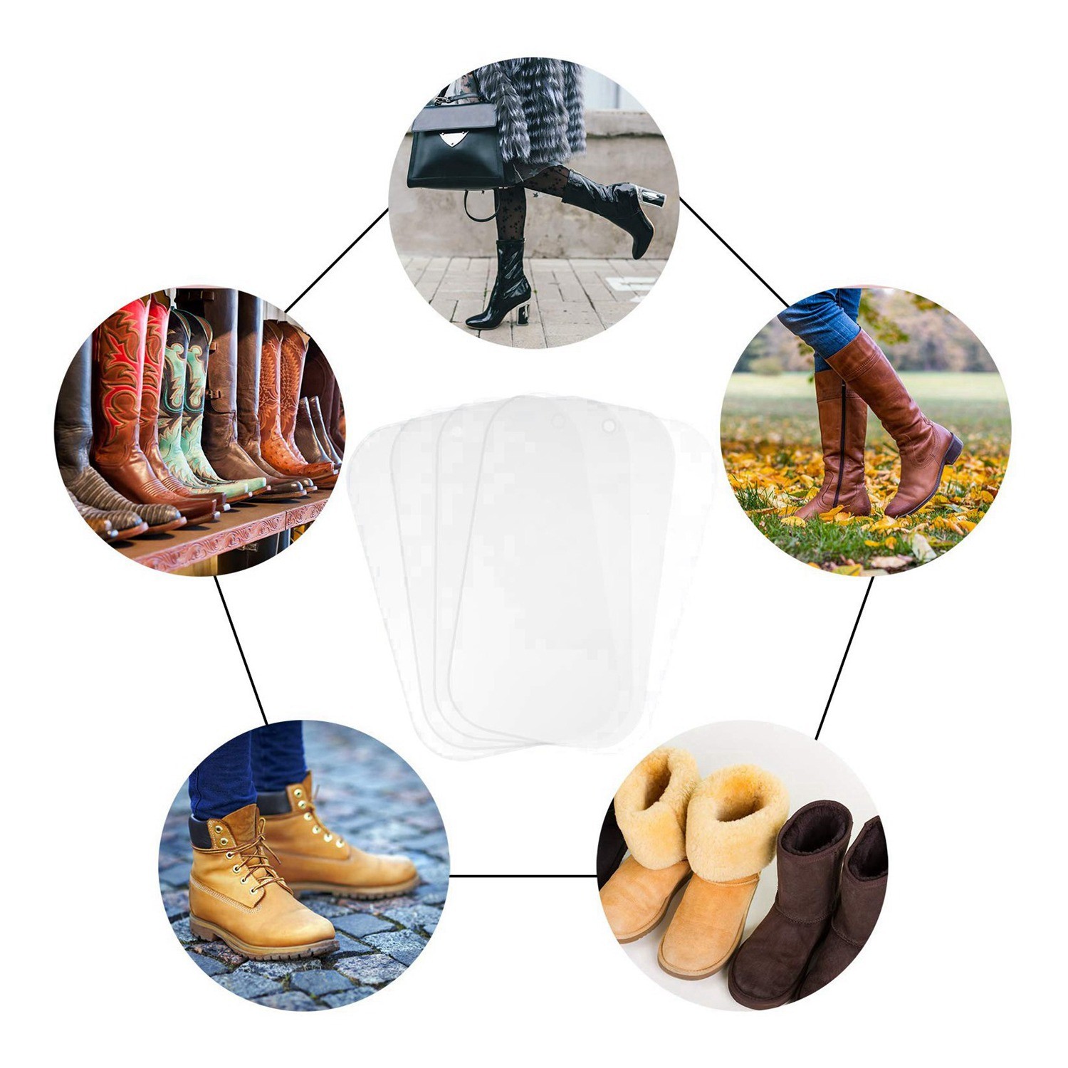 5 Pairs (10 Sheets 16 Inch) Boot Shaper Form Inserts Boots Tall Support for3277