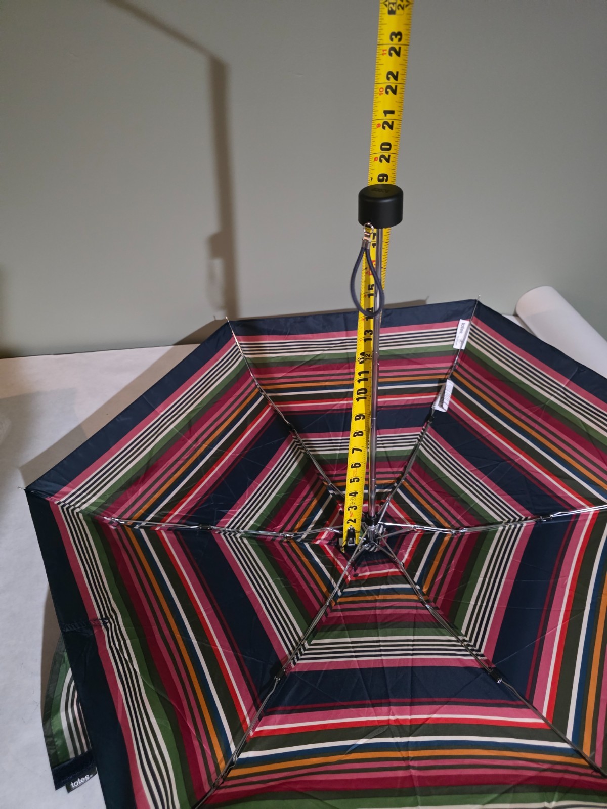 Totes Mini Colorful Umbrella 38" Arc Manual Open and Compact