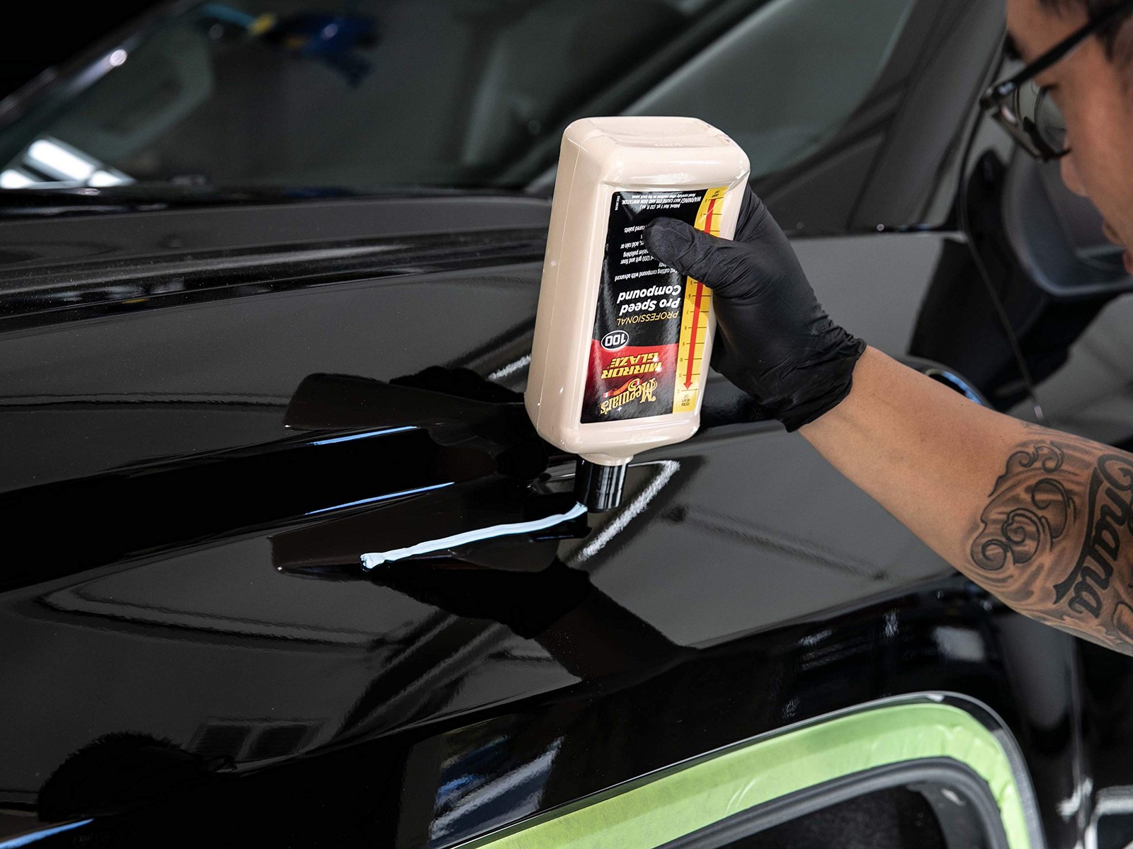 Meguiars M100 Mirror Glaze 32 Oz Fast Cutting Auto Compound For Deep Scratch ...