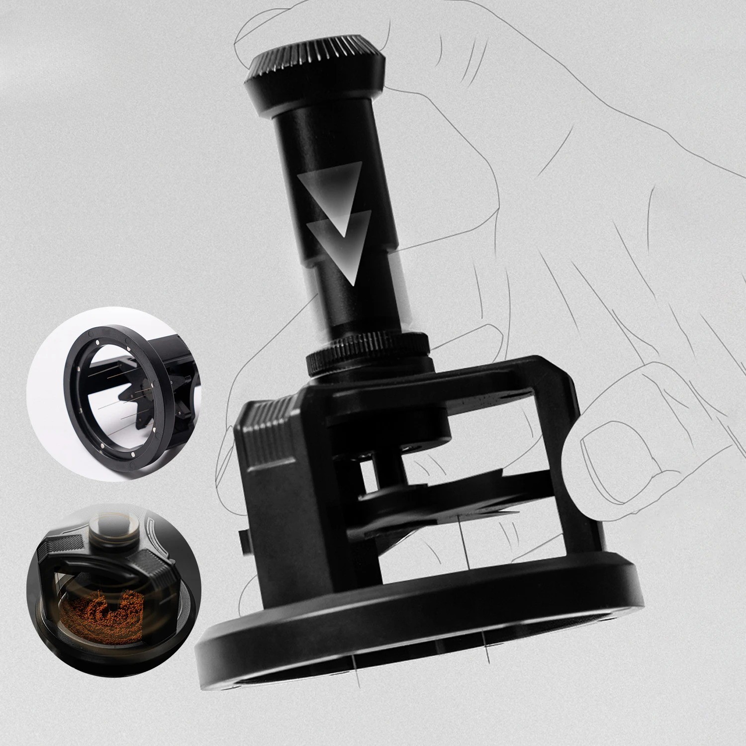 Automatic Rotating WDT Tool Espresso Needle Distributor,Barista Accessories