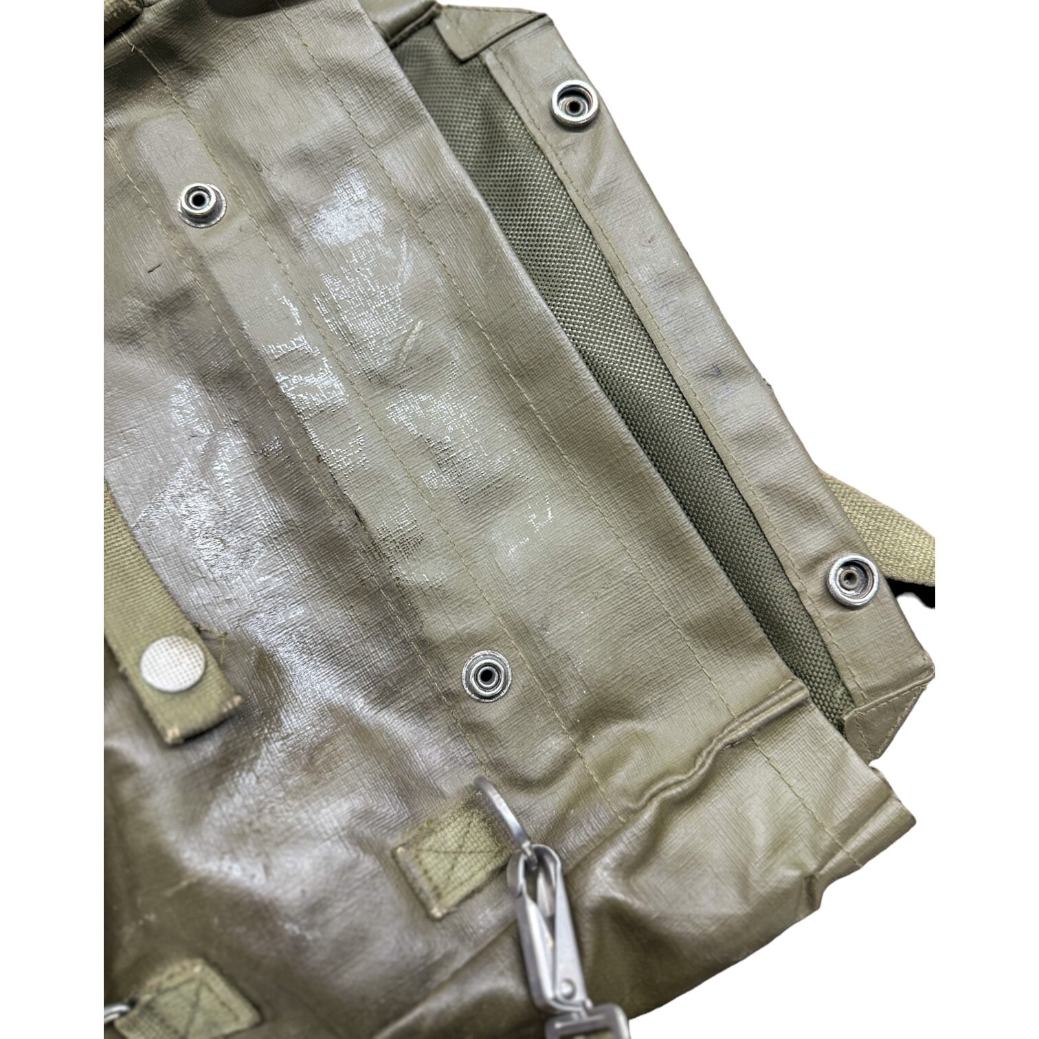Swiss Gas Mask Bag with Canvas Shoulder Strap