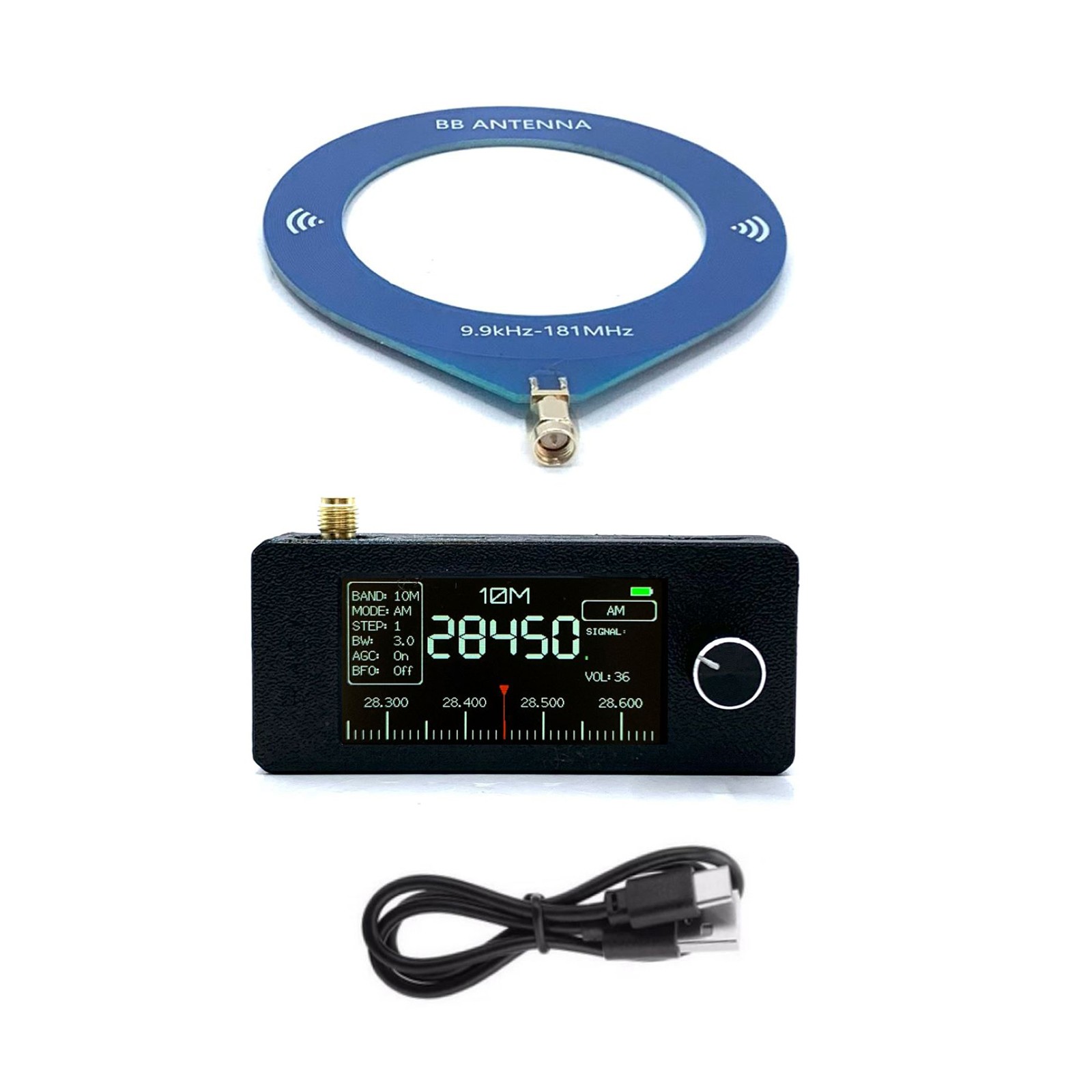With Antenna Pocket Mini Radio 1.9inch IPS Screen All Band Radio Receiver
