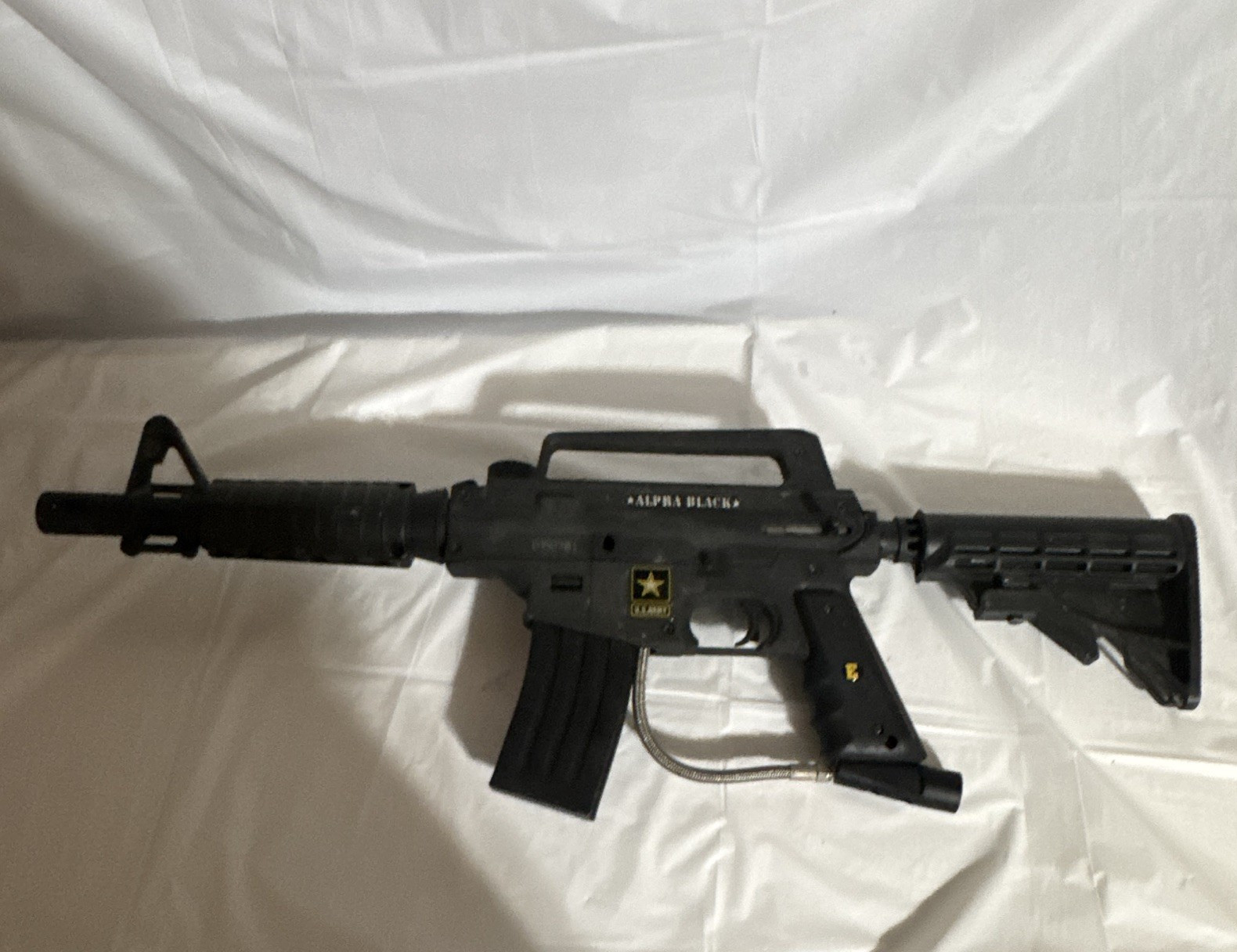 U.S. Army Alpha Black M4 Carbine Propane Paintball Rifle AEG Adjustable Stock