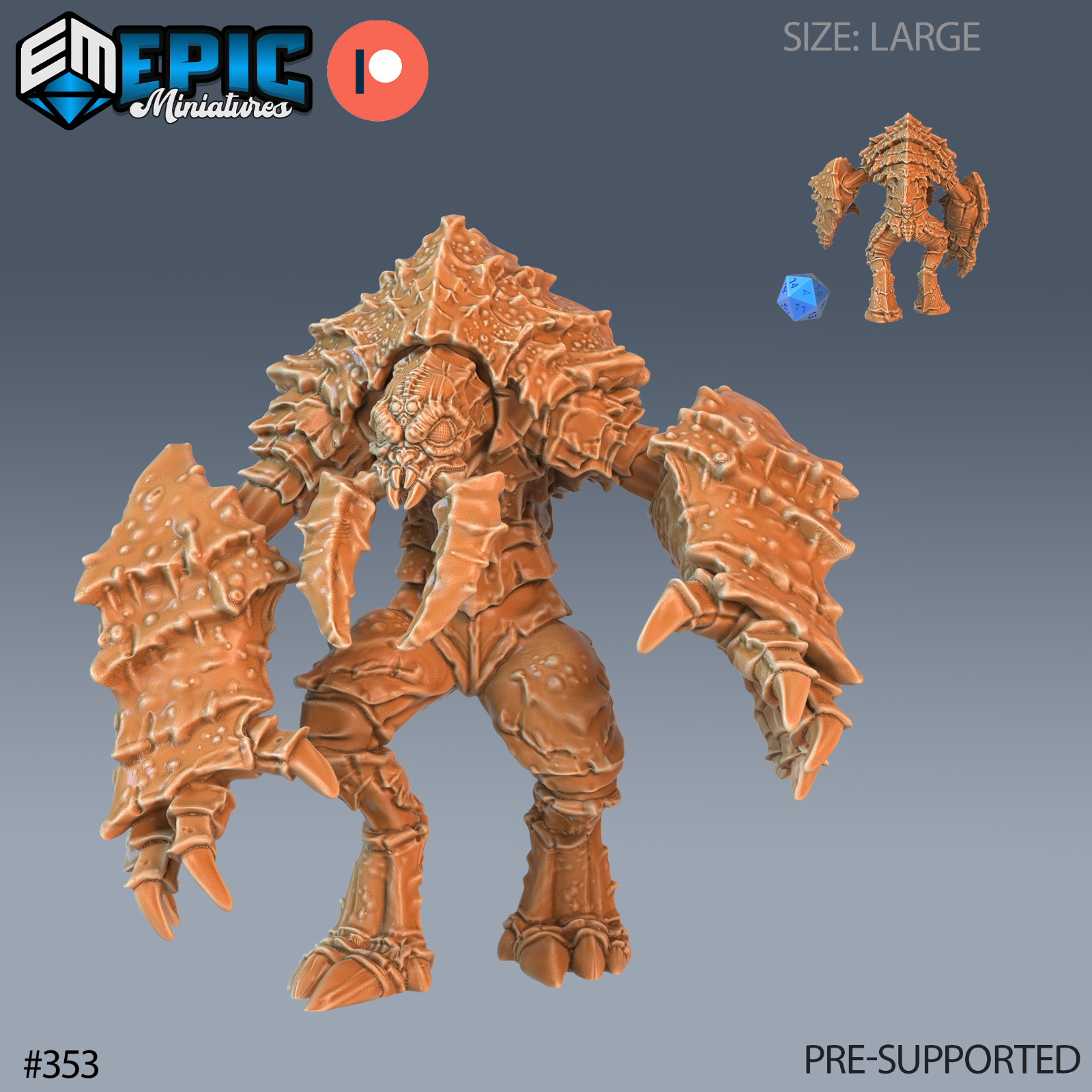 Umber Hulk A | Epic Miniatures | RPG D&D Pathfinder Wargaming