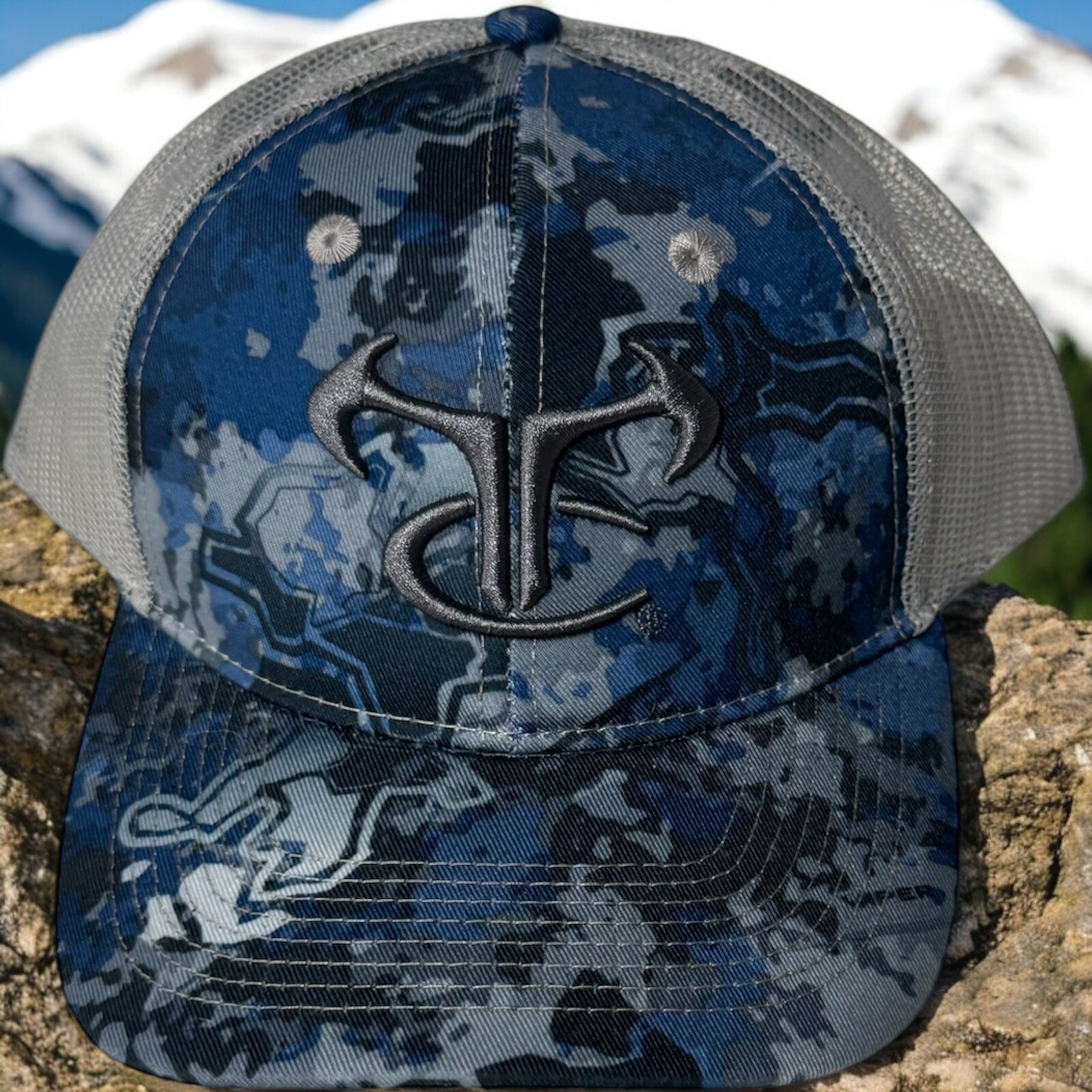 True Timber Camo Mesh Back Viper Snapback Hat Cap Aqua Drizzle NWT