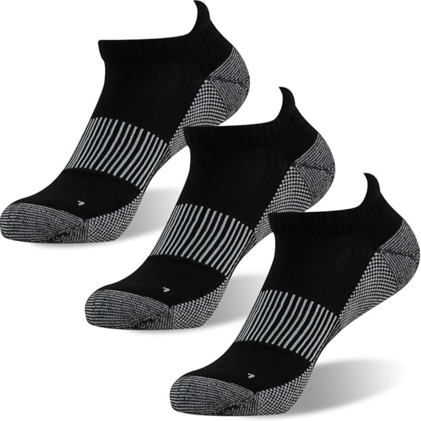 TruFit Unisex 3 Pack Arch Support Copper Compression No-Show Socks Sizes 6-12