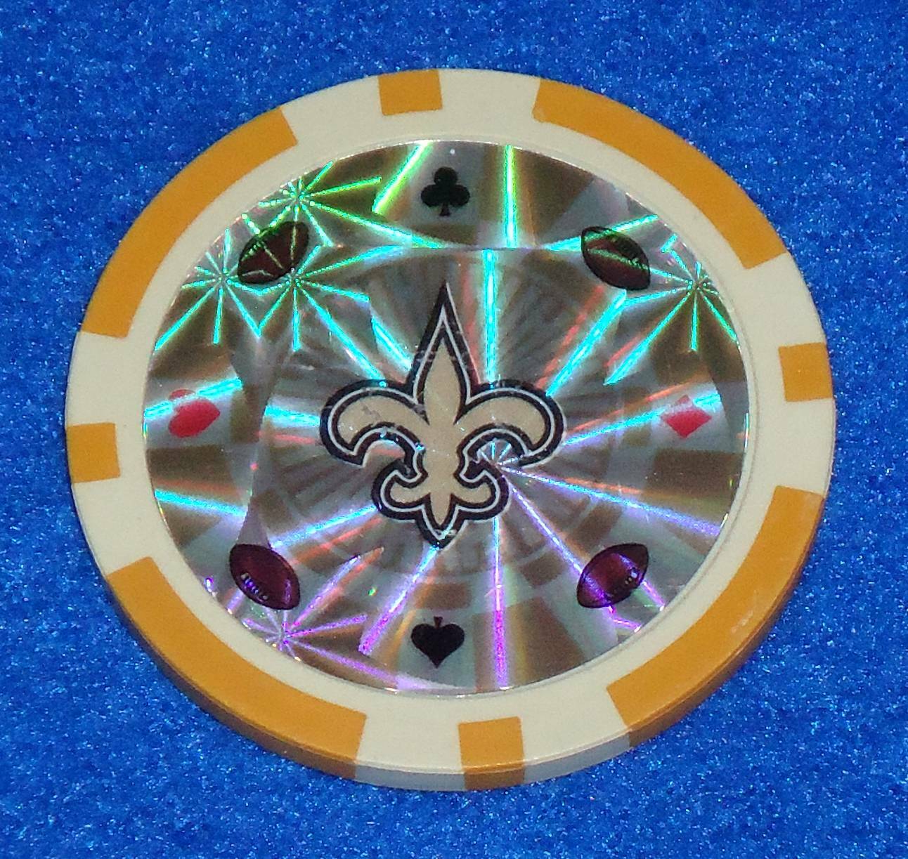 BRAND NEW NFL TEAM NEW ORLEANS SAINTS LOGO FLEUR DE LIS POKER CHIP COLLECTIBLE