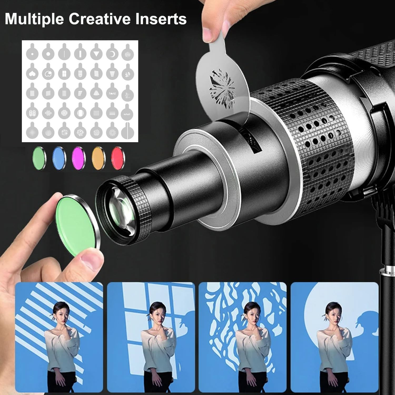 Optical Bowens Mount Projector Attachment Spotlight Conical Optical Snoot Pho...