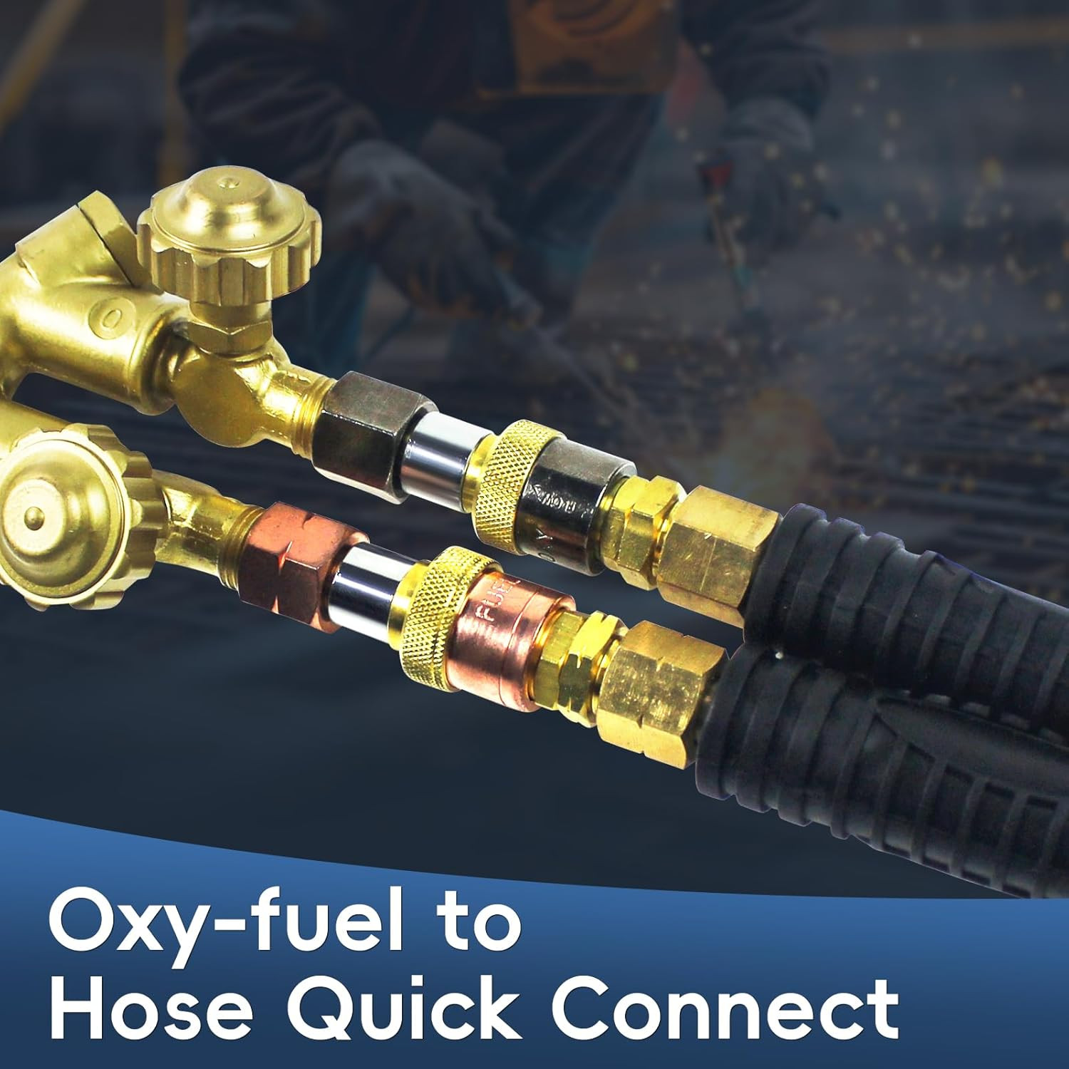 Oxygen Acetylene Brass Quick Connect for Torch, Cutting Torch Copper Quick Conne