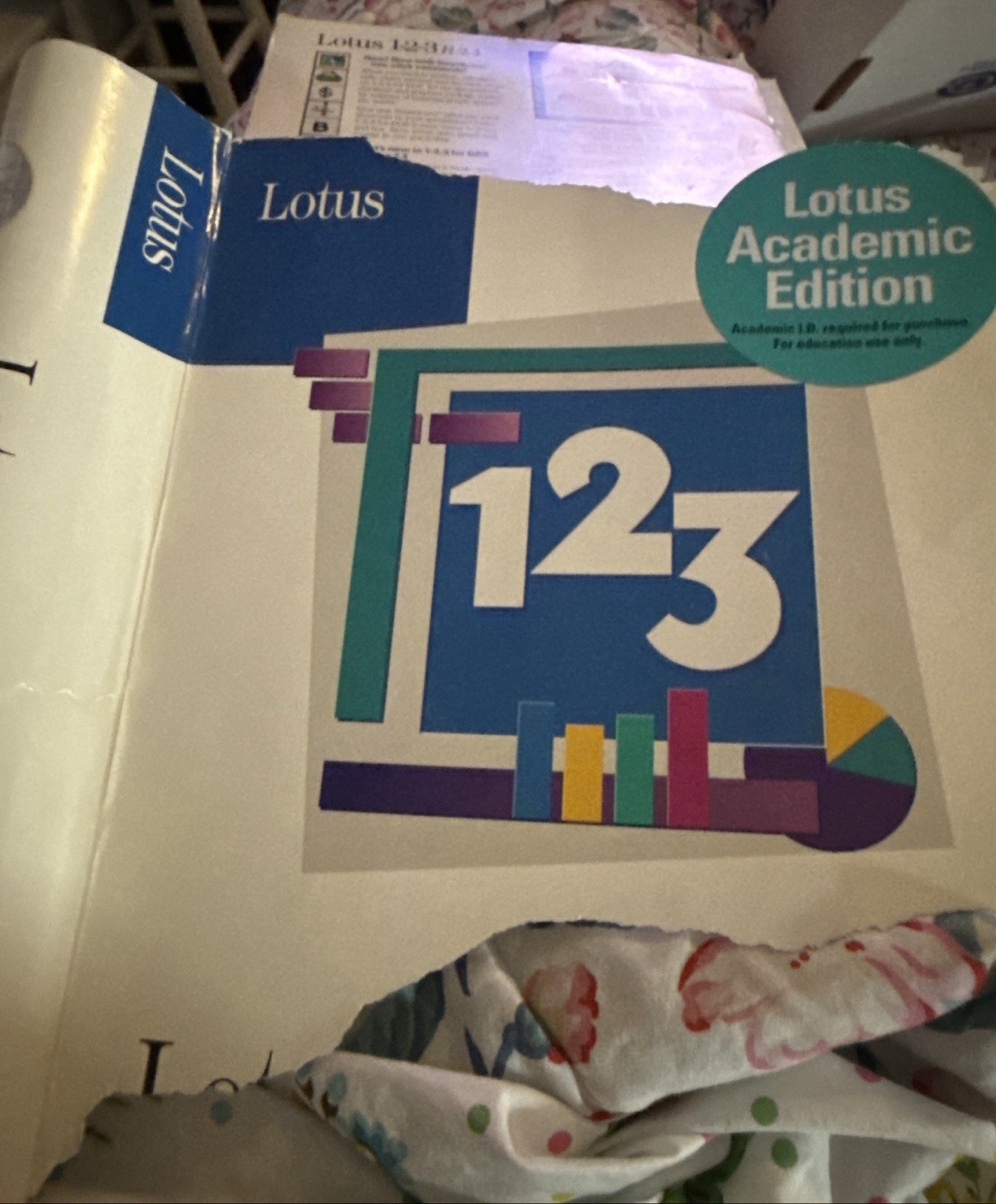 3D version Lotus 123 Release 2.3/2.4 for DOS  Academic Education SEE PICS!