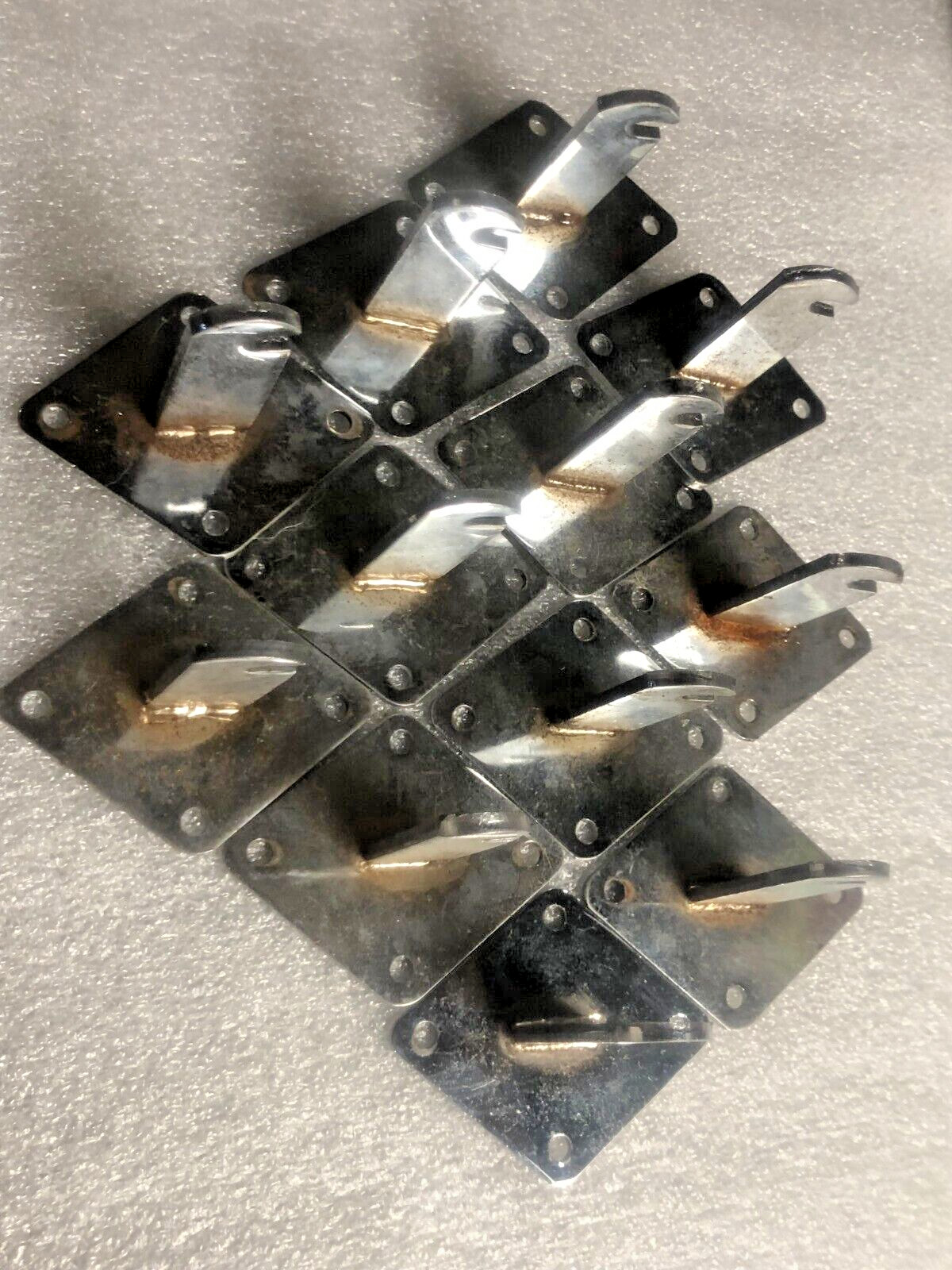 GRIDRACK WALL MOUNT BRACKET CHROME 2" MOUNT LENGTH QTY 12 EXCELLENT CONDITION