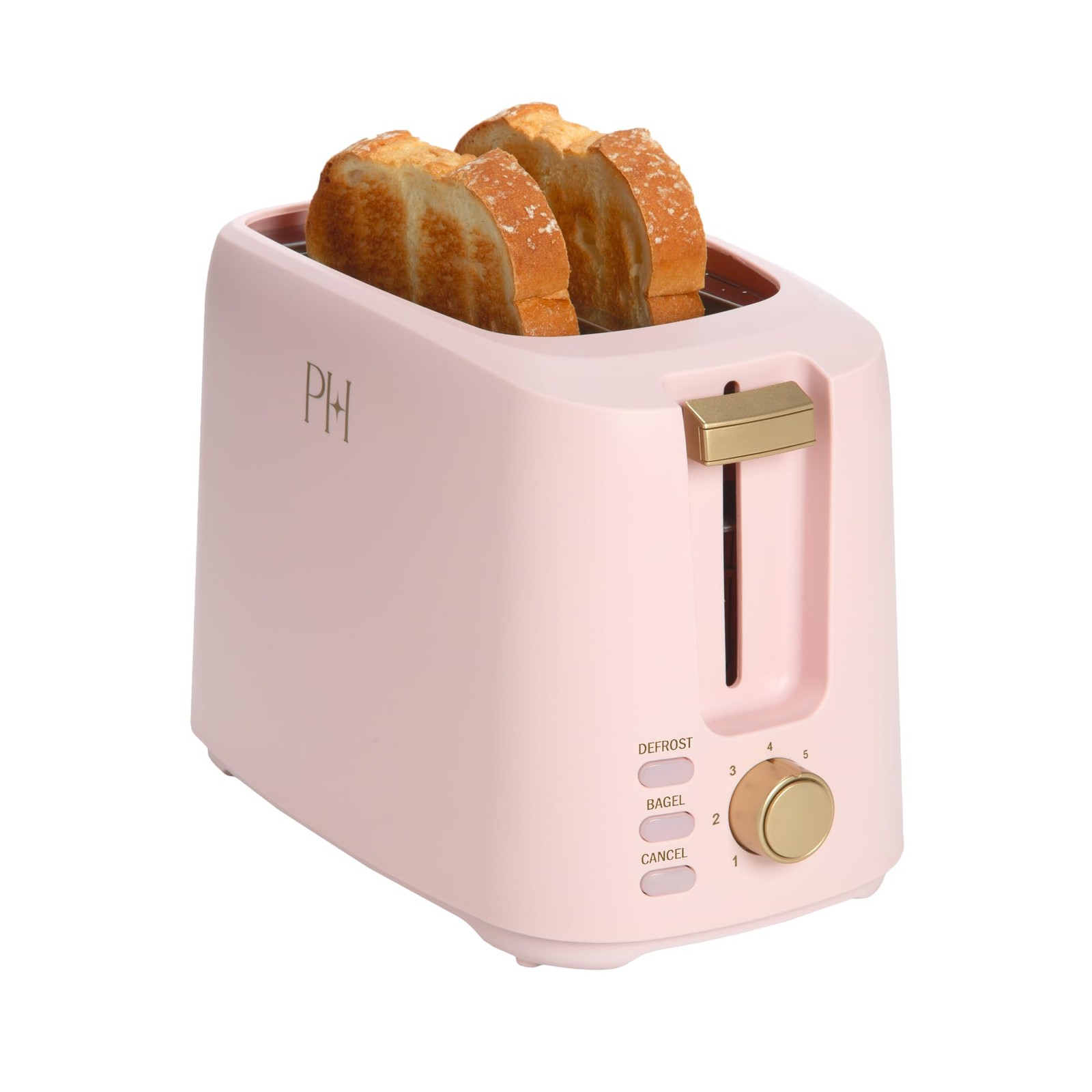 Paris Hilton 2-Slice Toaster, Extra-Wide Slots, 7 Browning Settings, Bagel & Def