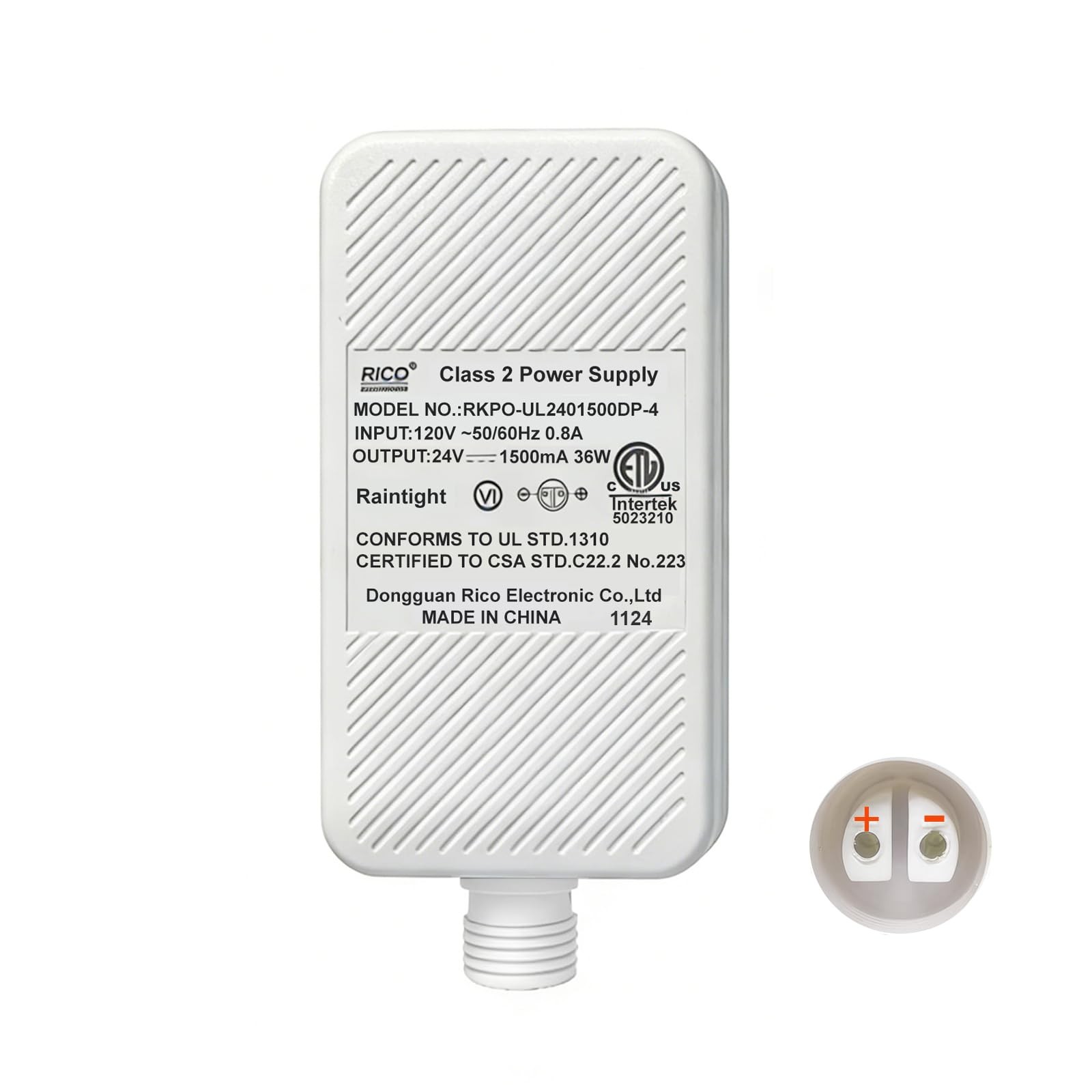 Class 2 Power Supply for Permanent Outdoor Lights, 24V 1.5A 36W Outdoor Power Ad