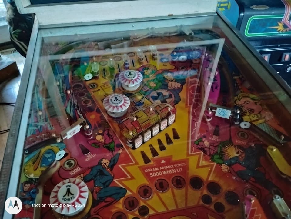 Superman Pinball Machine By Atari 1979.