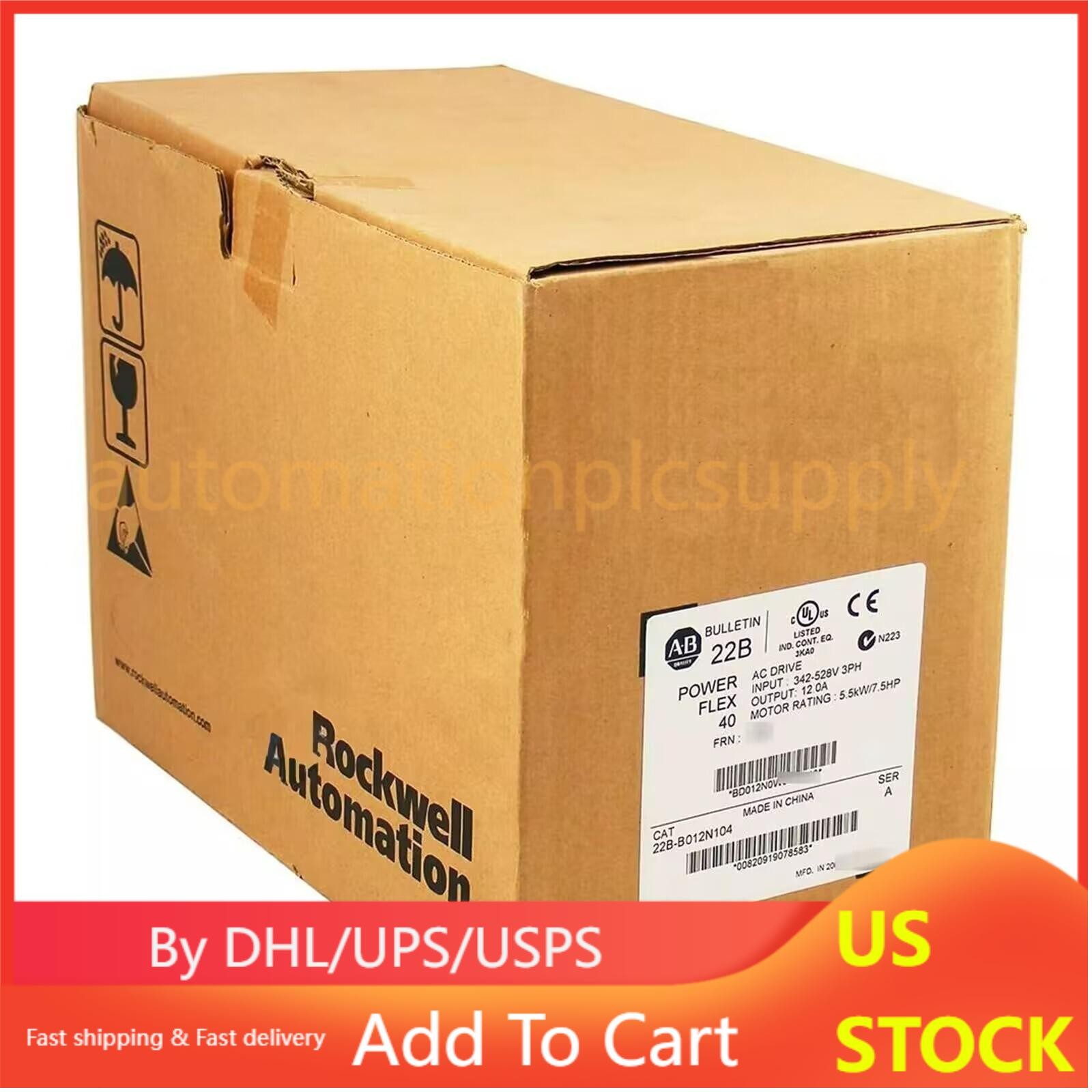 NEW Allen Bradley 22B-B012N104 PowerFlex 40 AC Drive 240V 2.2kW 3HP US Free Tax