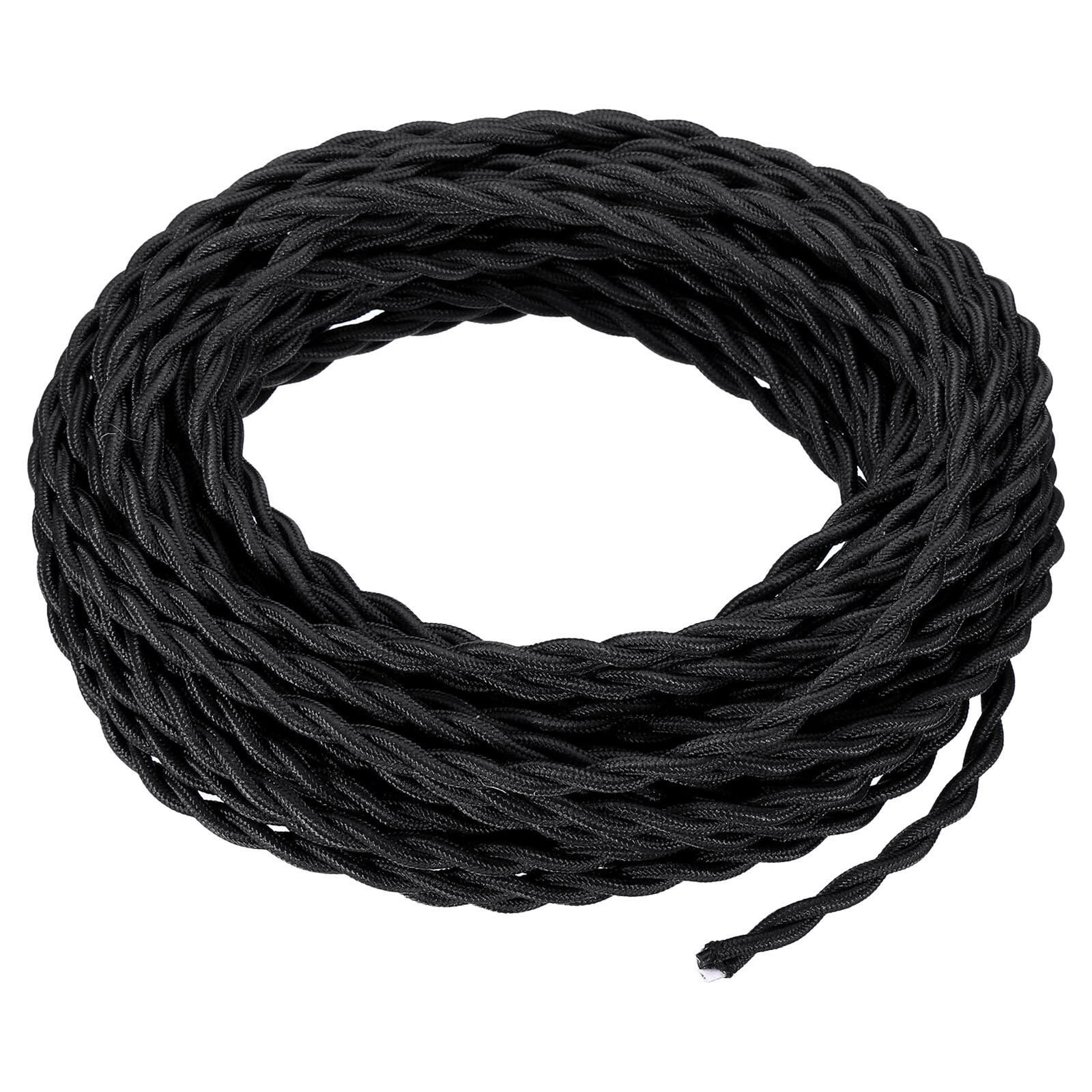 50ft Twisted Cloth Covered Wire UL Listed 18AWG 2-Conductor Vintage Lamp Cable