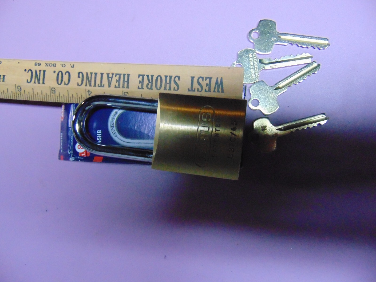 1 NEW ABUS IC BEST CYL. WITH G CORE AND 1 CORE AND 3 KEYS PADLOCK LOCKSMITH