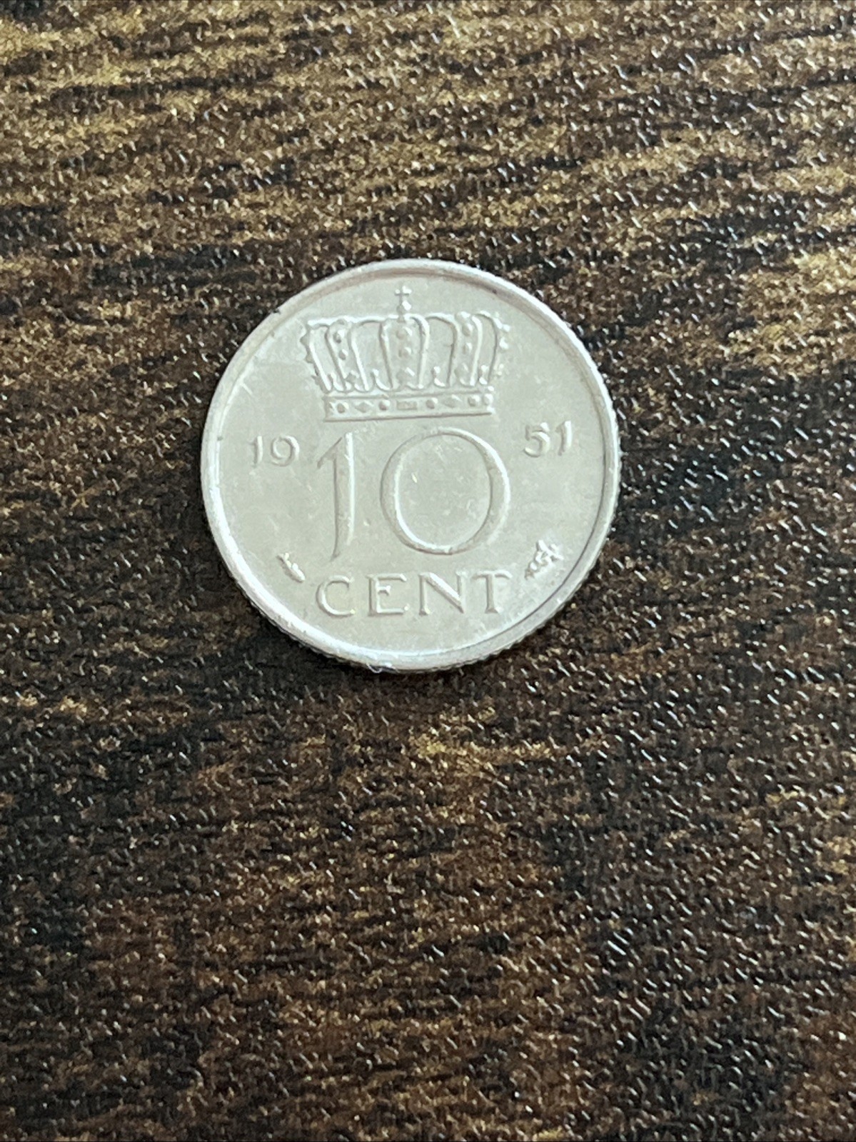 1951 Netherlands 10 Ten Cents Actual Coin TB1730*