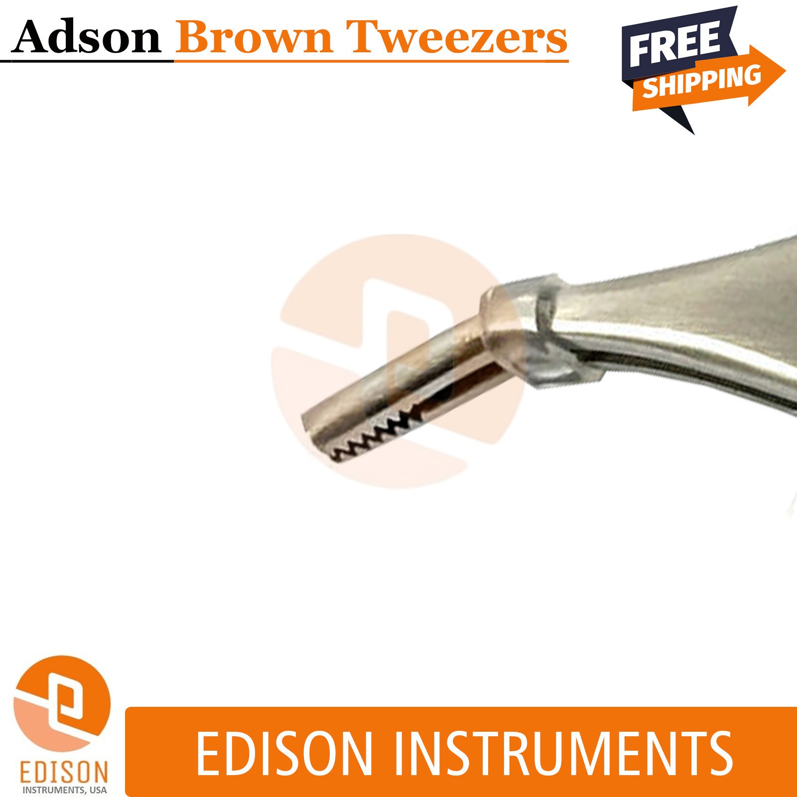 Atraumatic Adson Tissue Forceps Angled Tip Hole Style Handle Surgical Tweezers
