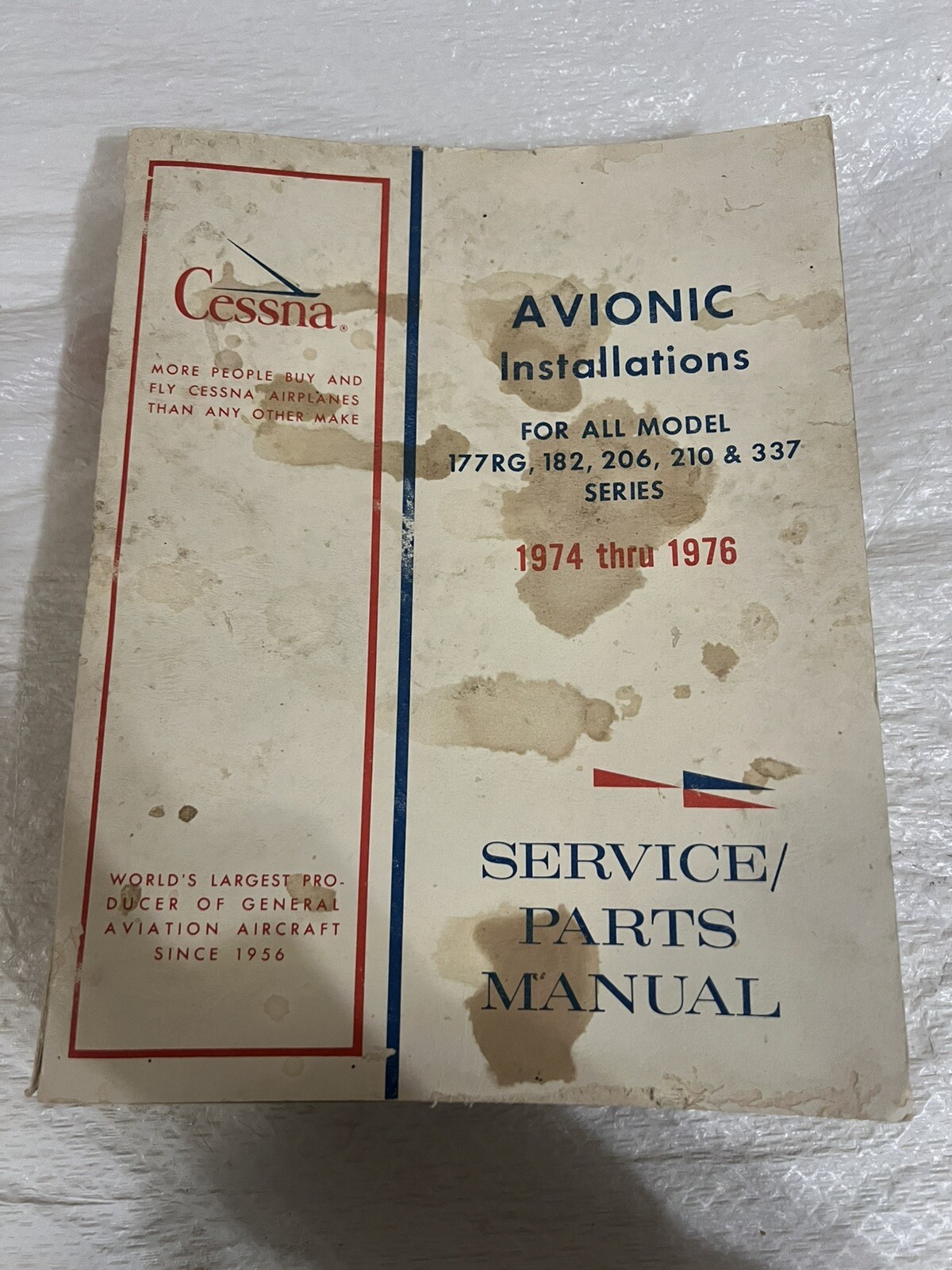 Cessna Avionic Installations Service Parts Manual Book 177RG 182 206 210 & 337