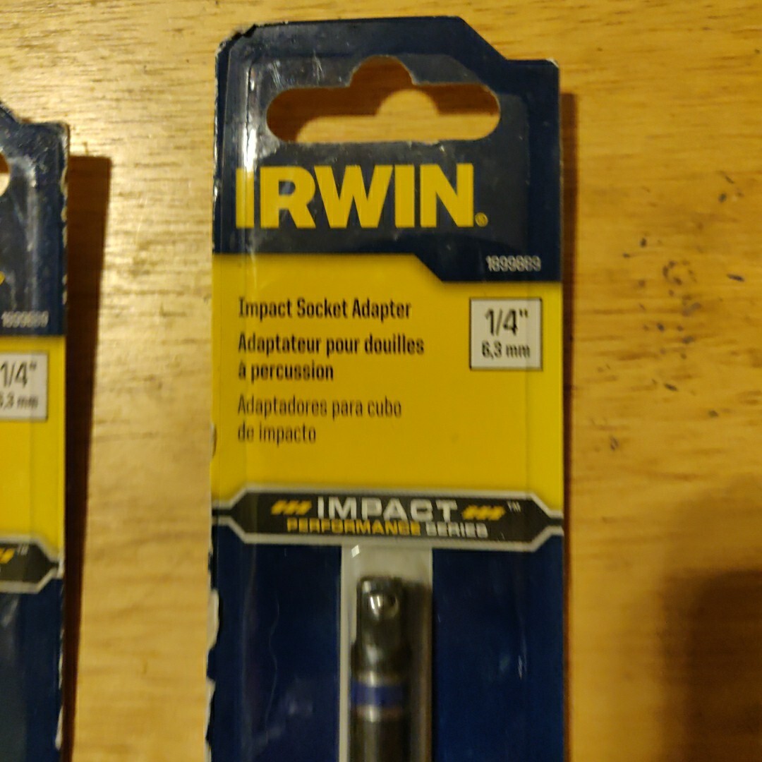 IRWIN 1899889 6" Impact Socket Adapter 1/4 Quick Change Shank Black Oxide Each 1