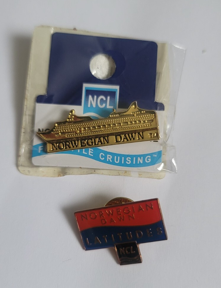 INSIGNIA CREST HAT PIN MINI BADGE NORWEGIAN DAWN CRUISE SHIP (JP66-E5000