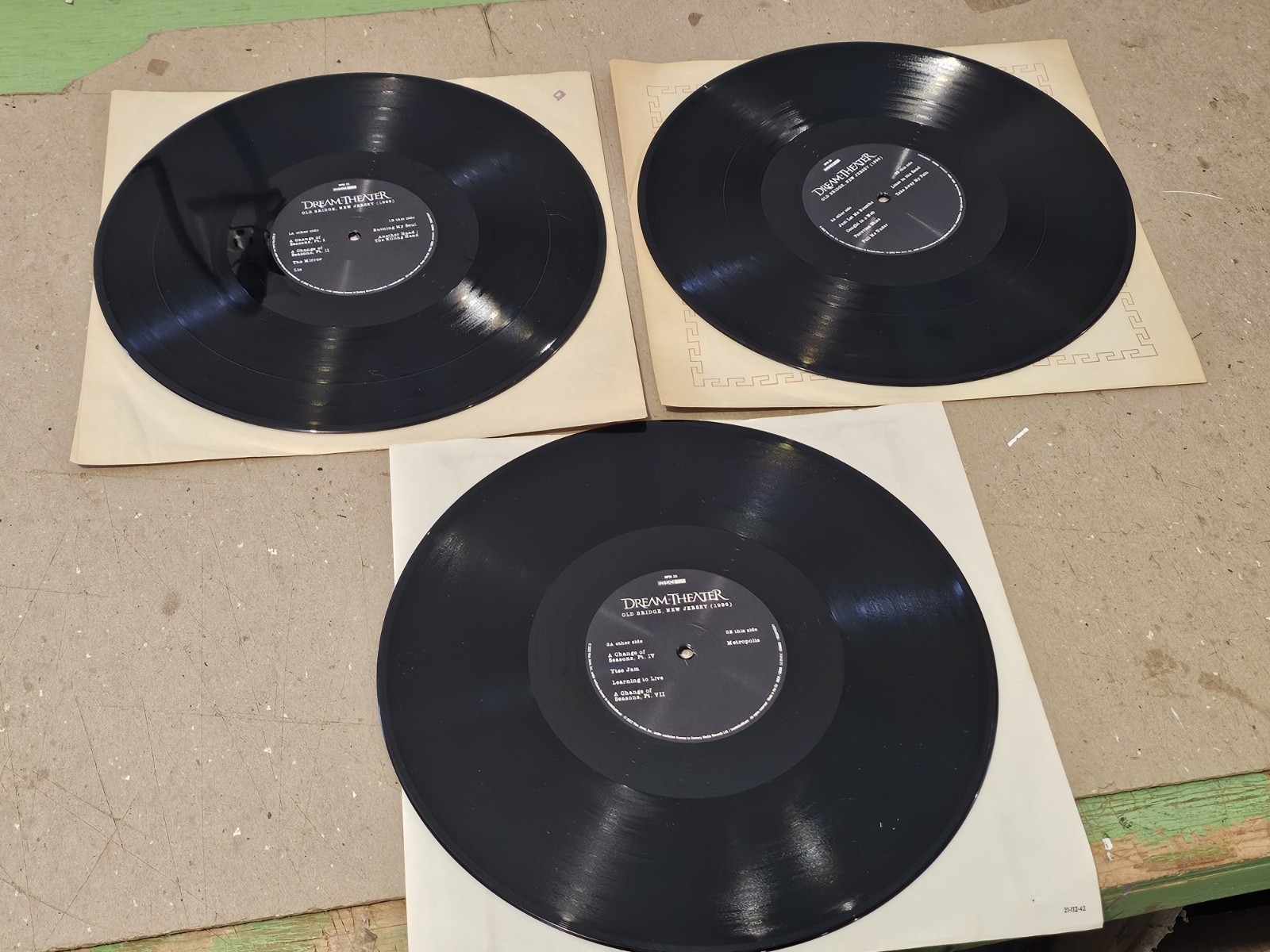 DREAM THEATER Old Bridge New Jersey Rare Vinyl 3x LP Record NO COVER NM