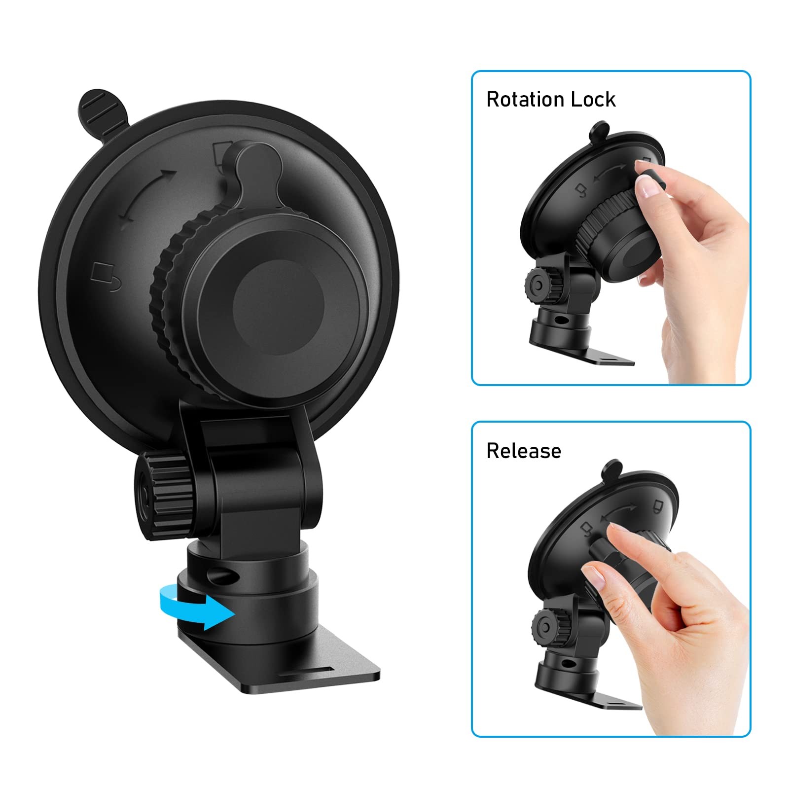 Radar Detector Mount,Car Mounting Bracket Suction Cup Holder Black