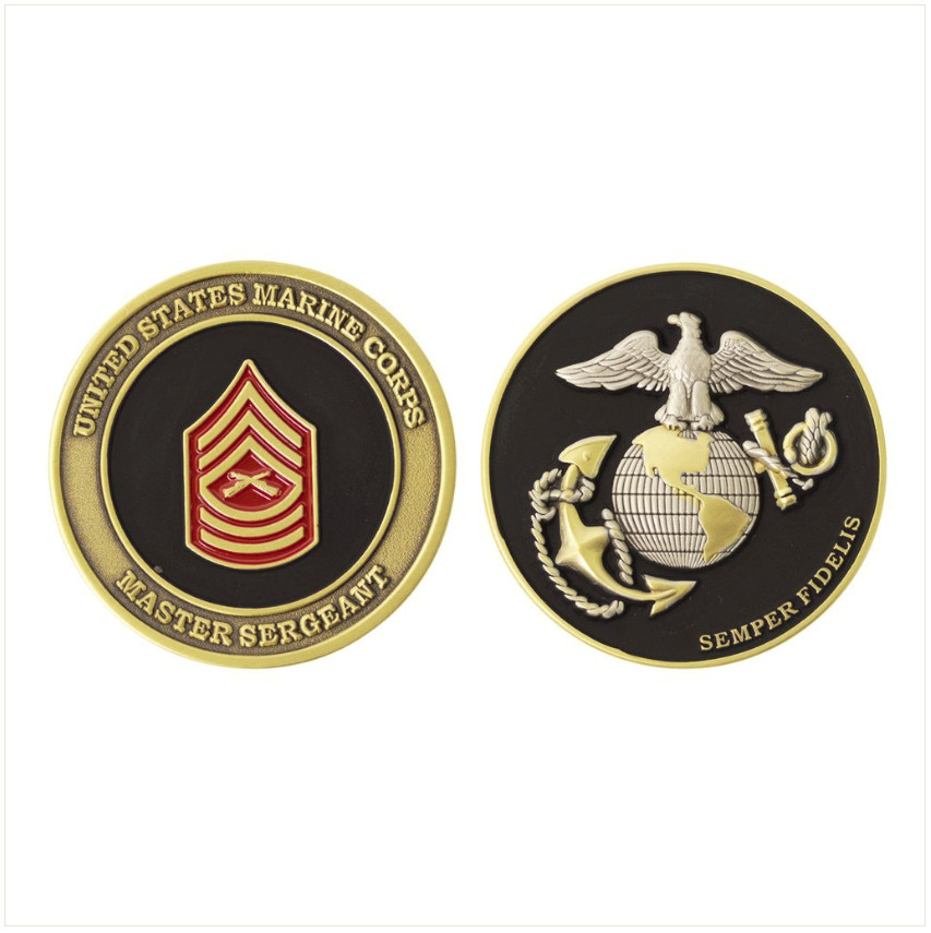 Vanguard MARINE CORPS COIN: MASTER SERGEANT 1.75"