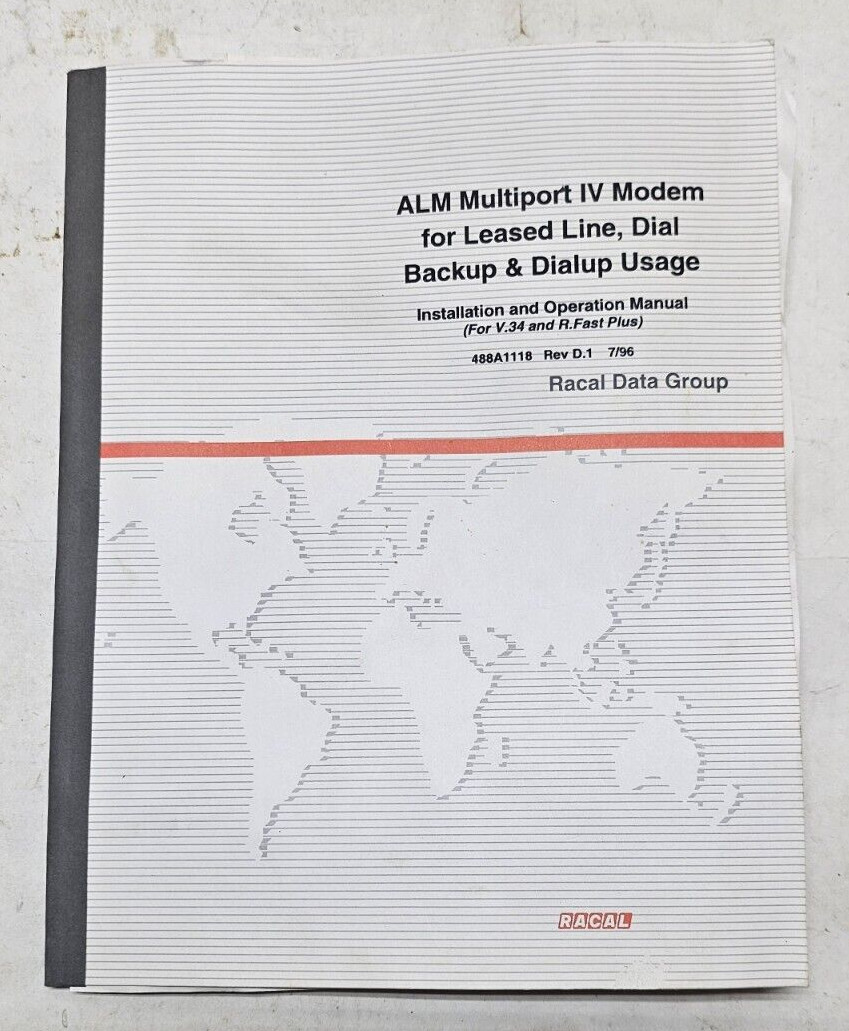 RACAL-DATACOM AG46US-02 ALM Multiport IV Modem Leased line Dial backup & Usage