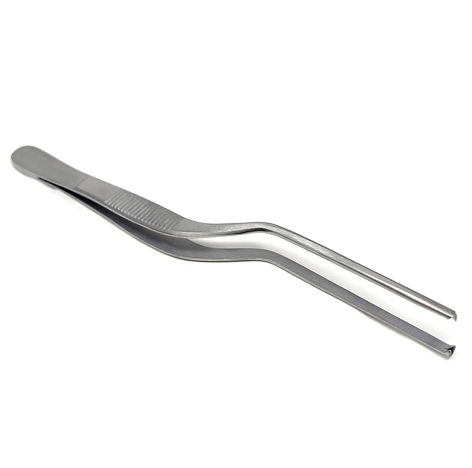 Adson Bayonet Forceps 6.25" Surgical Tweezers Dressing w/ FINE 1x2 Rat Teeth Jaw