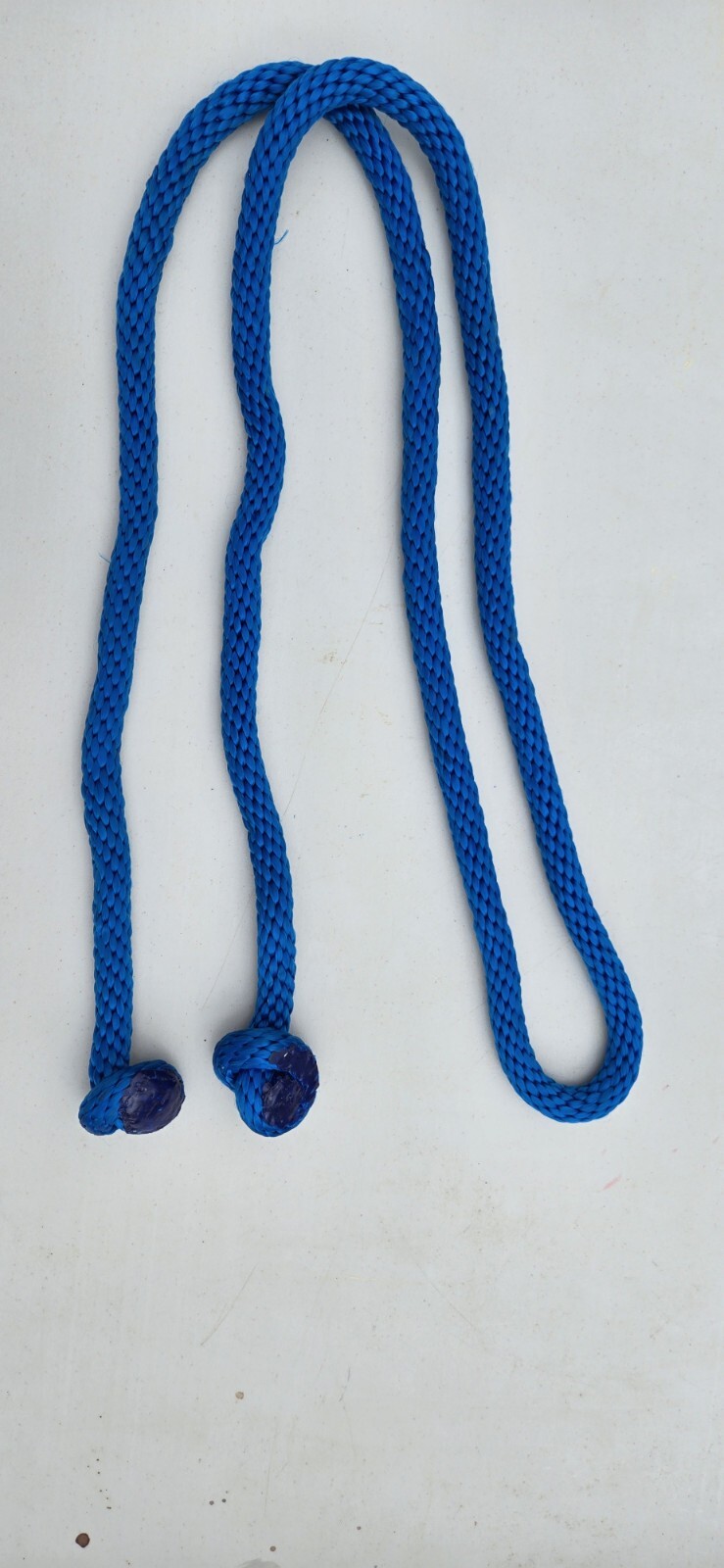Braided Nylon Western Barrel Reins (7' Long) - Dark Blue - NO CLIPS - Horse