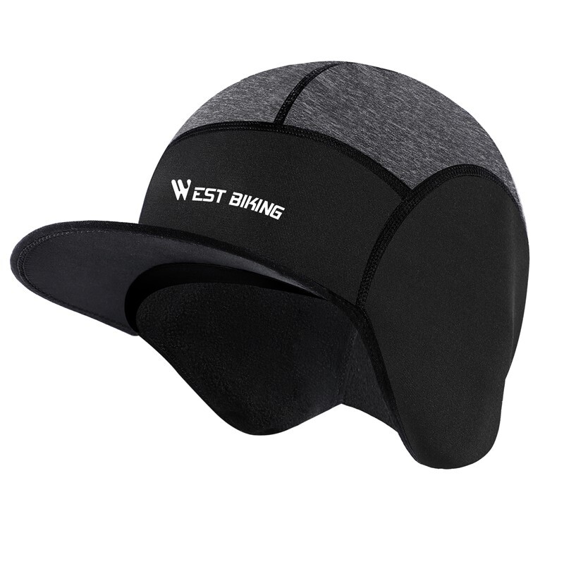 West Biking Winter Windproof Cycling Cap Sports Bicycle Hats Hats Black