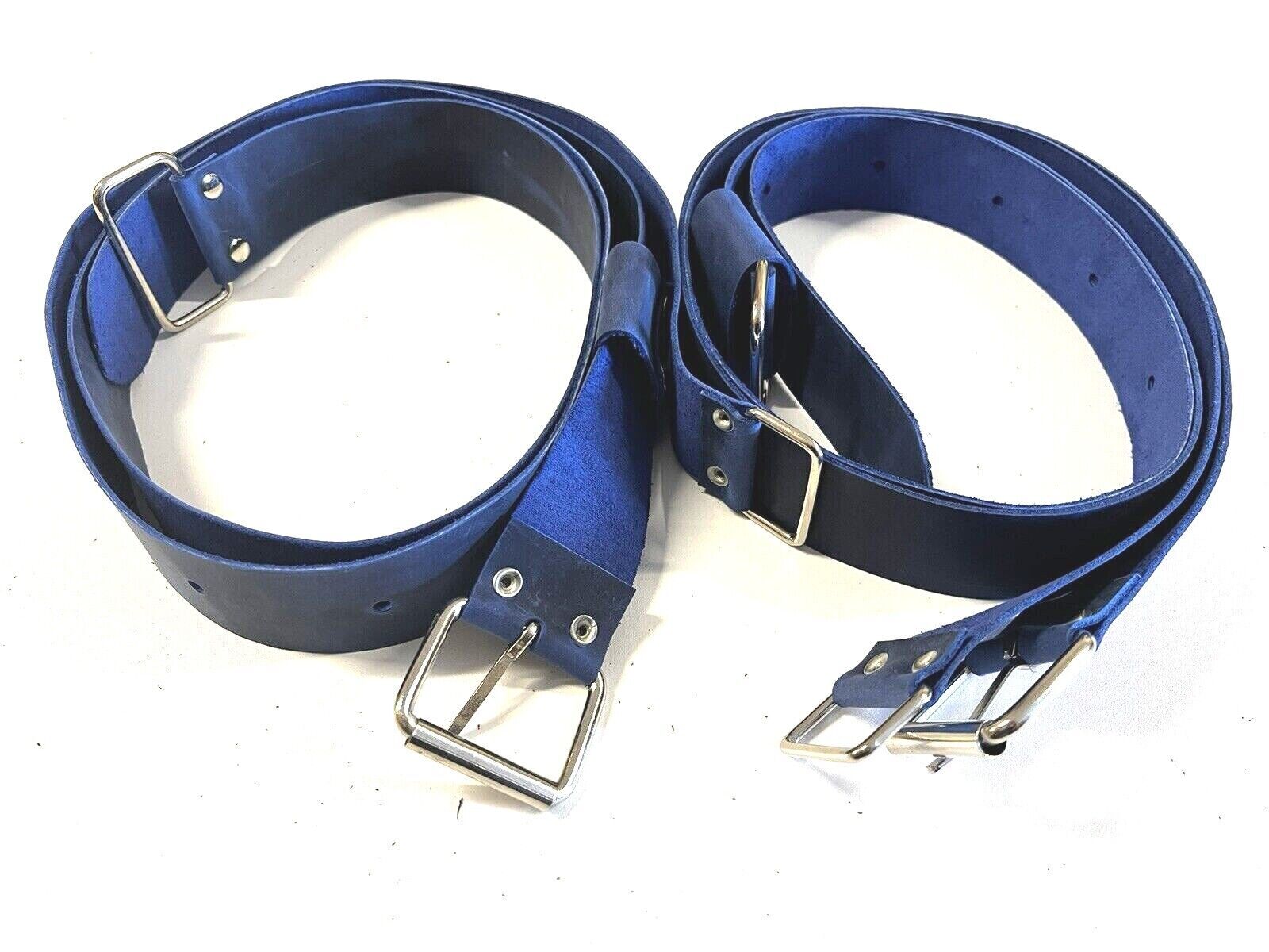 Genuine Leather Luggage Rack Straps Trunk rack straps for Classic Cars, Blue