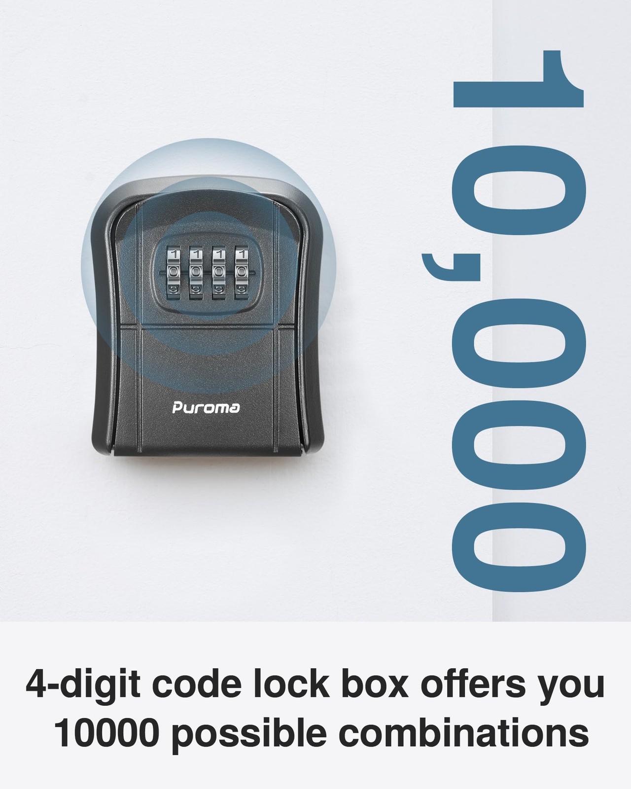 Key Lock Box Combination Lockbox Wall Mounted for House Keys